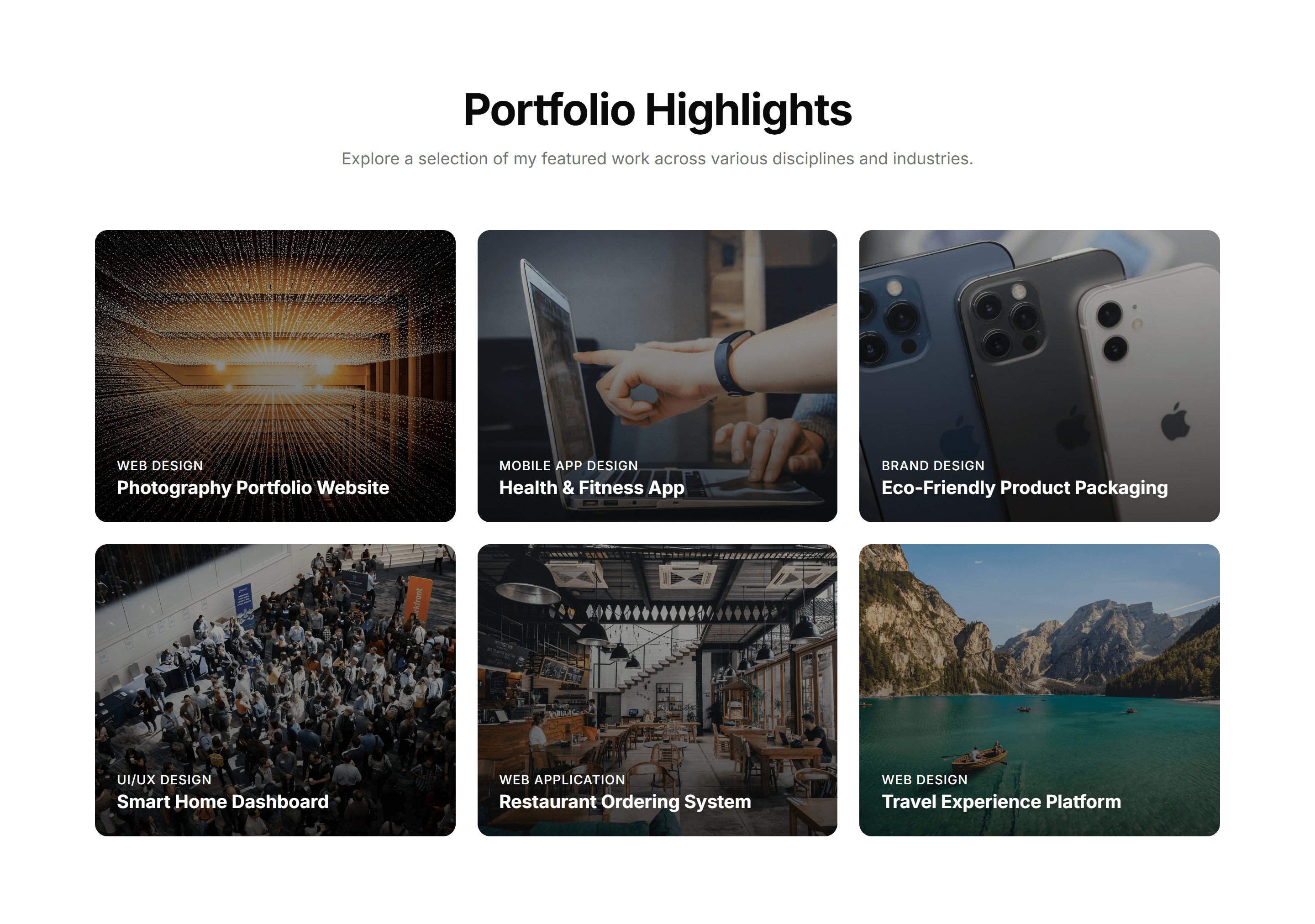 Portfolio Featured Work Highlight: Interactive Hover Reveal