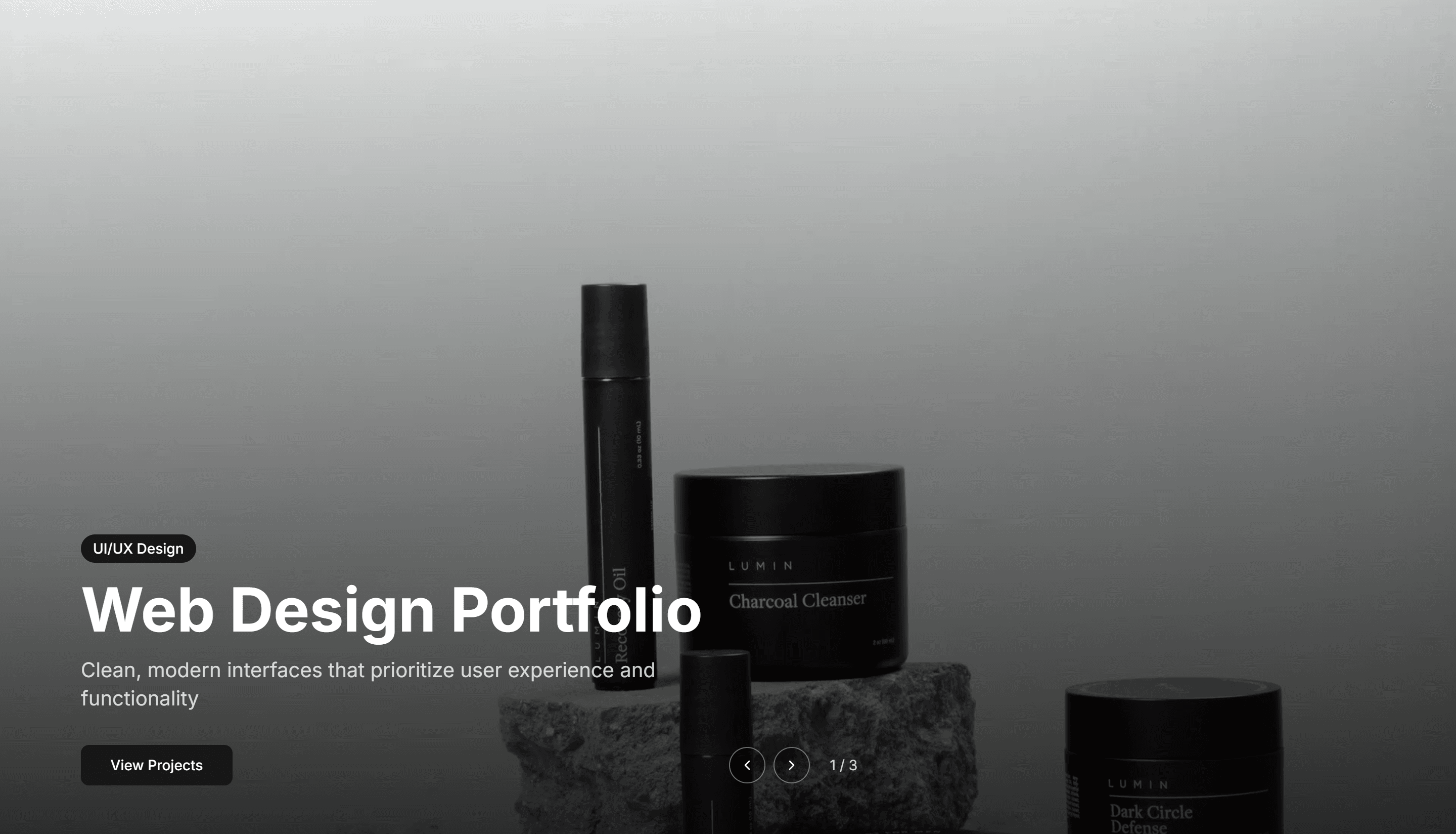 Portfolio Hero Showcase: Carousel Slider
