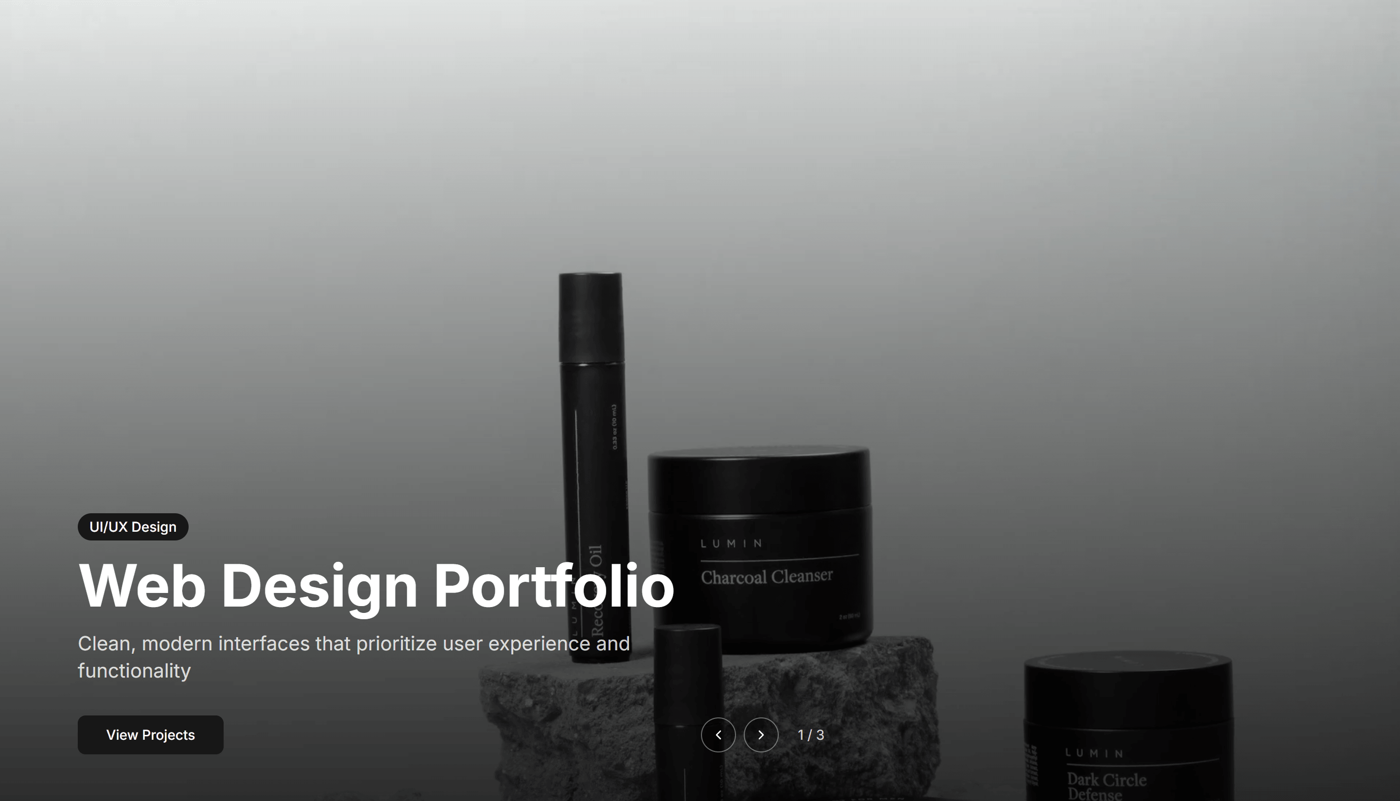 Portfolio Hero Showcase: Carousel Slider