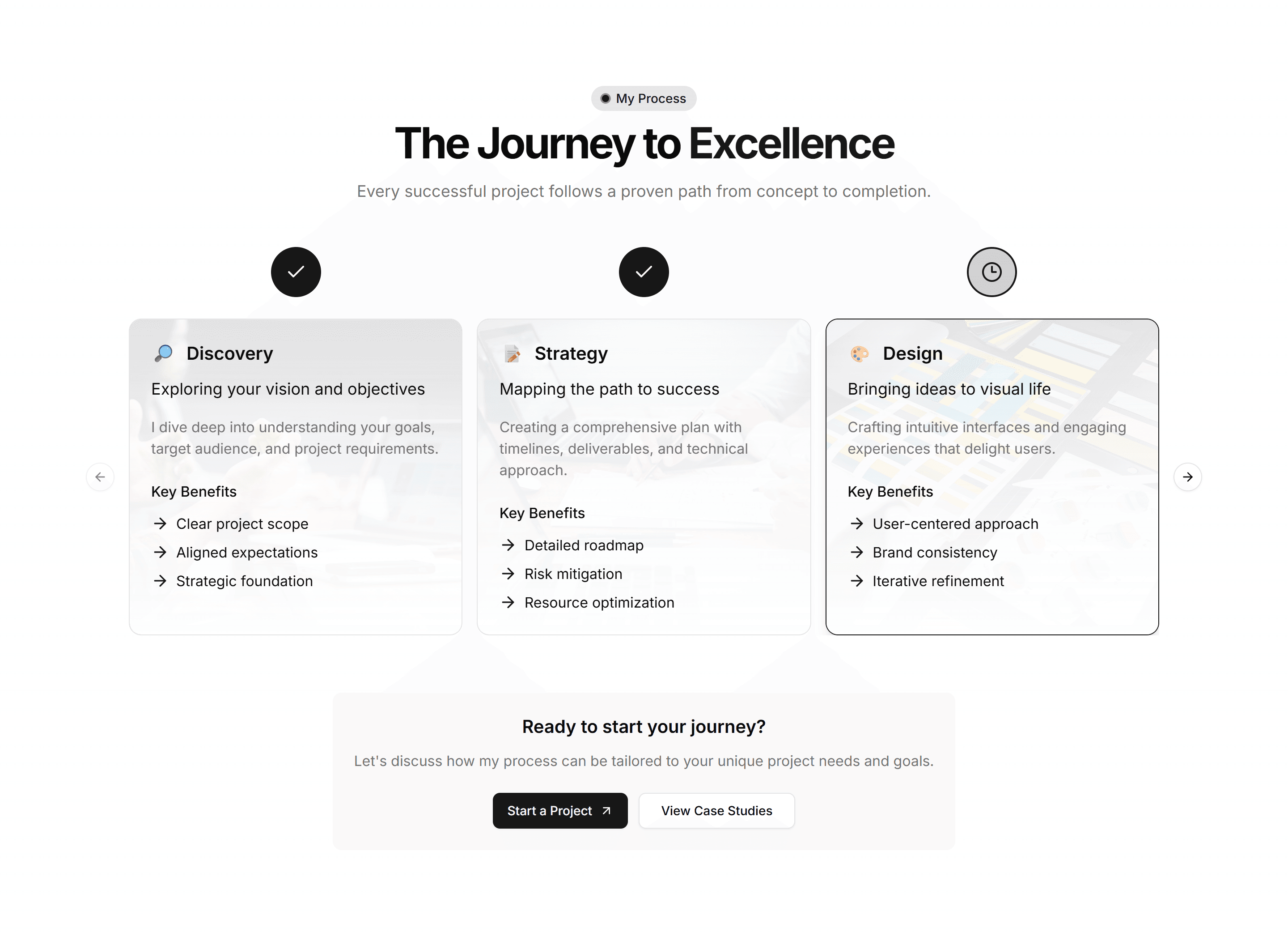 Portfolio Process And Approach: Horizontal Stepper