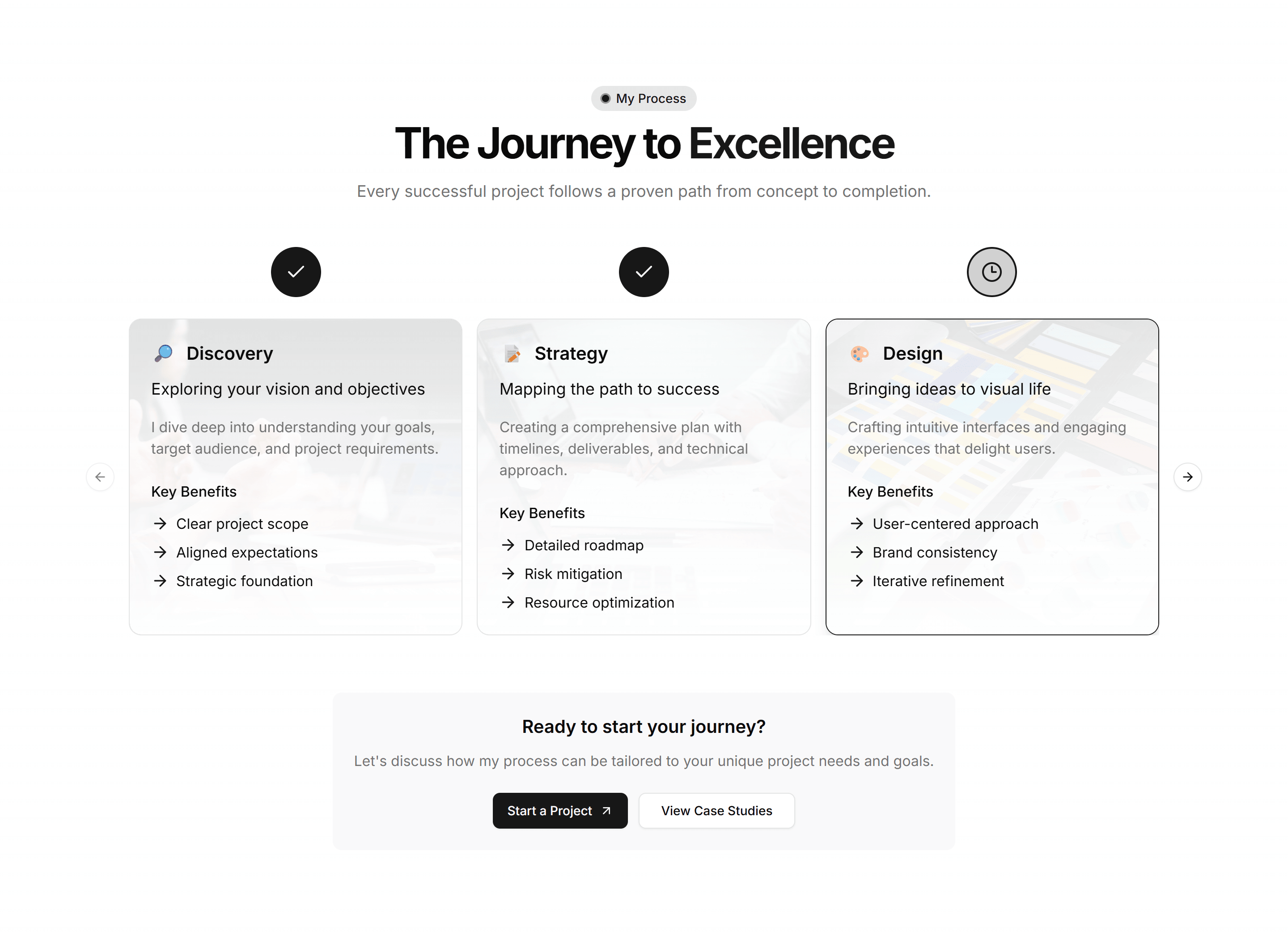 Portfolio Process And Approach: Horizontal Stepper