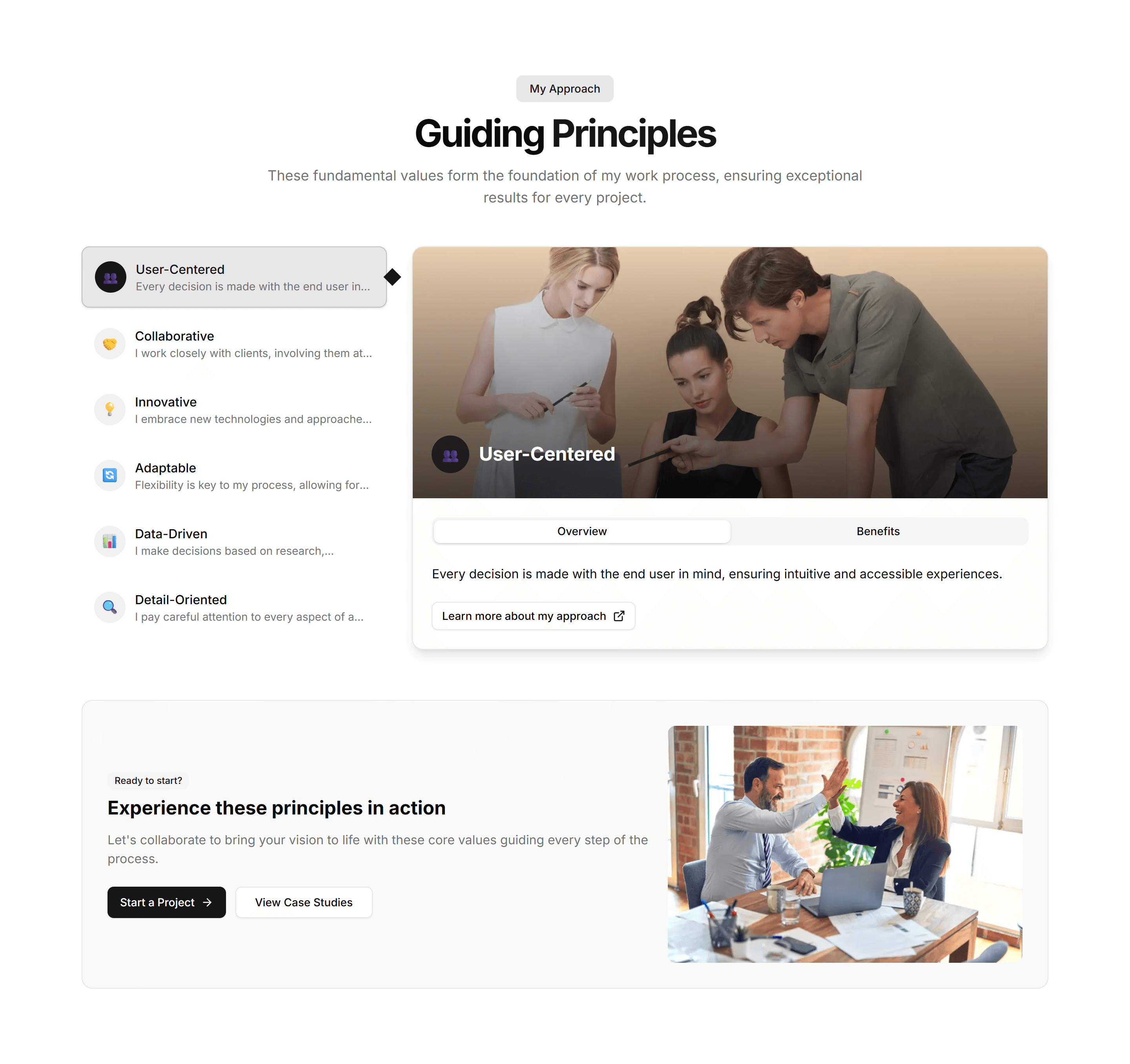 Portfolio Process And Approach: Process Principles