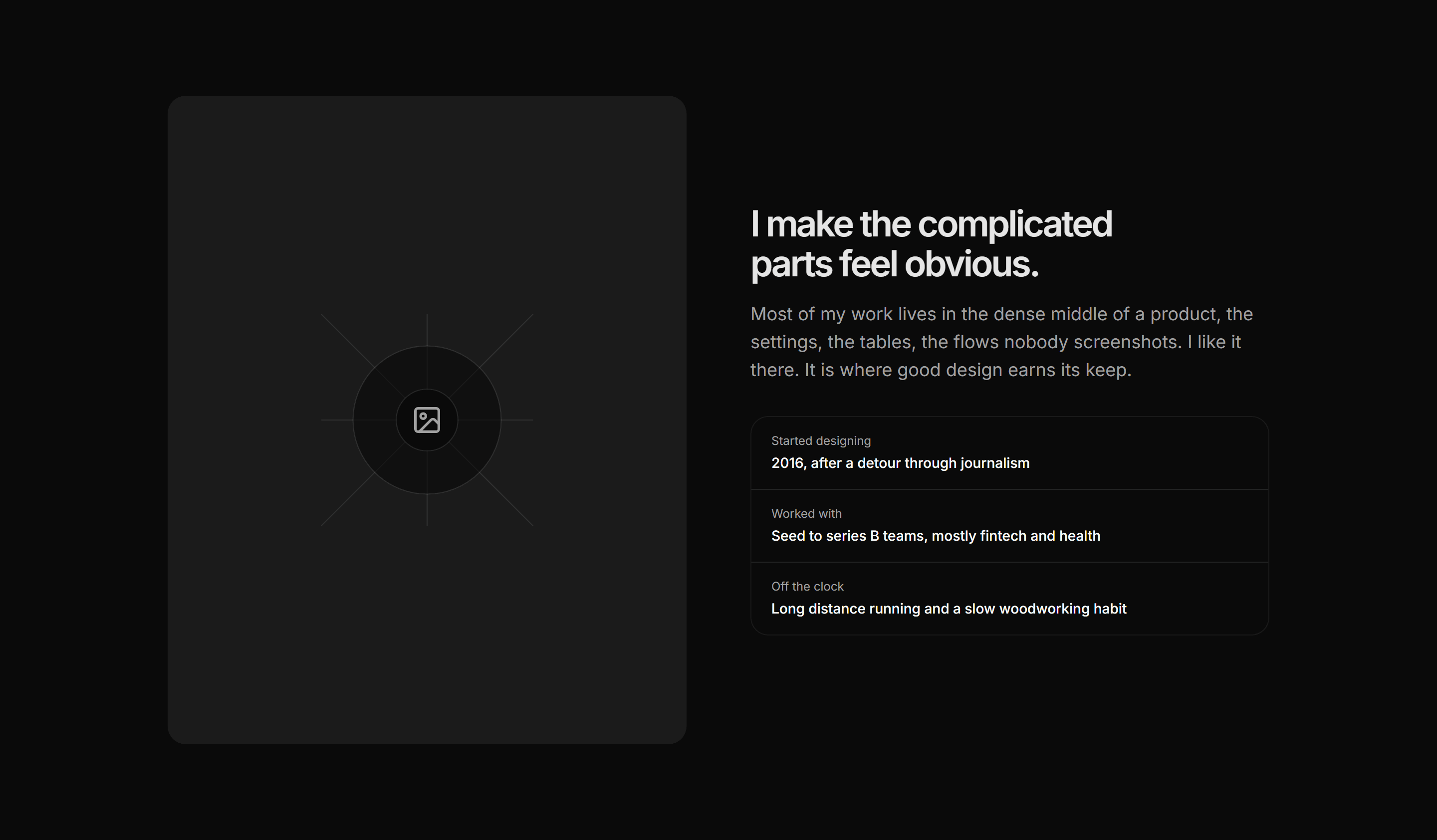 Portfolio About: About Split