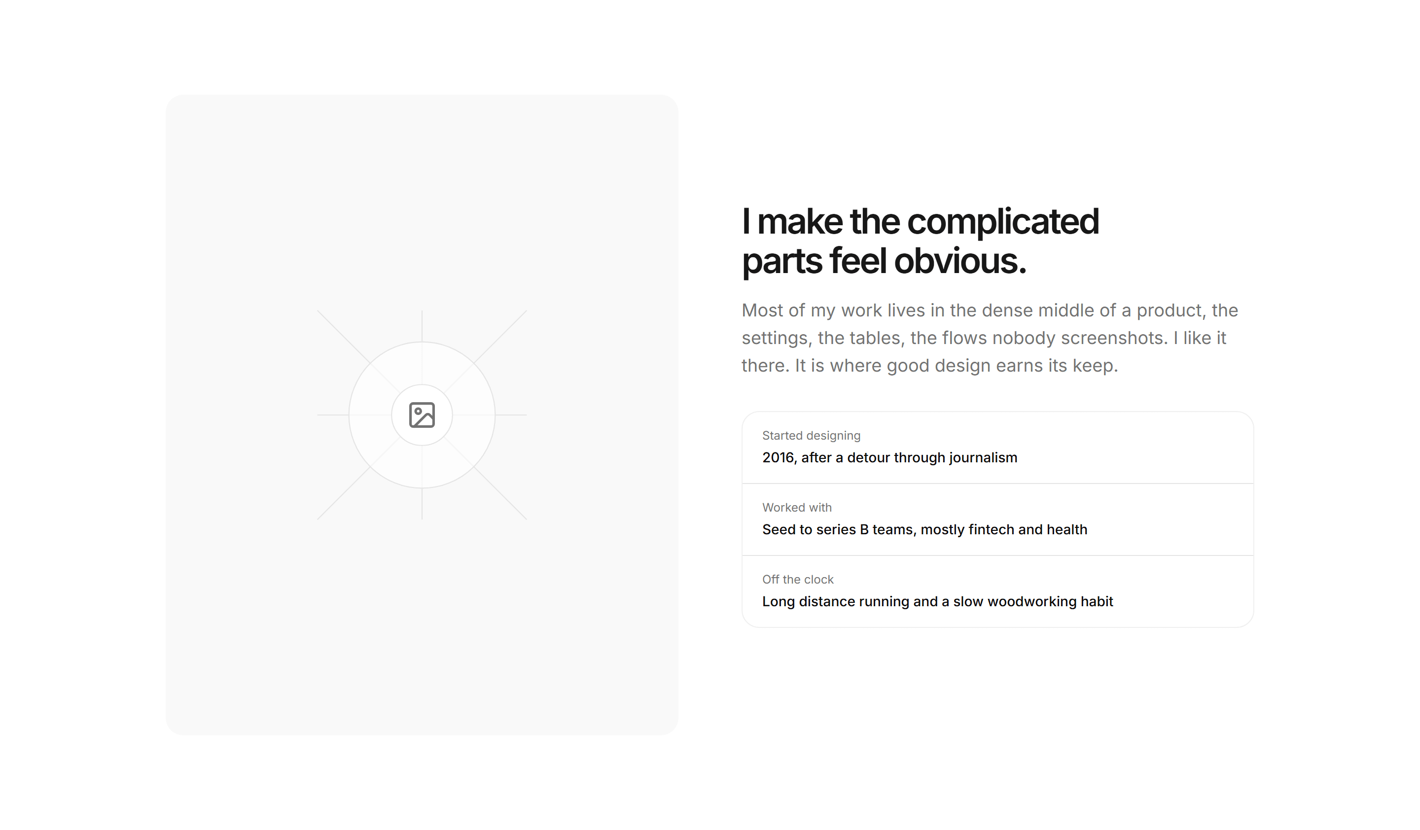 Portfolio About: About Split