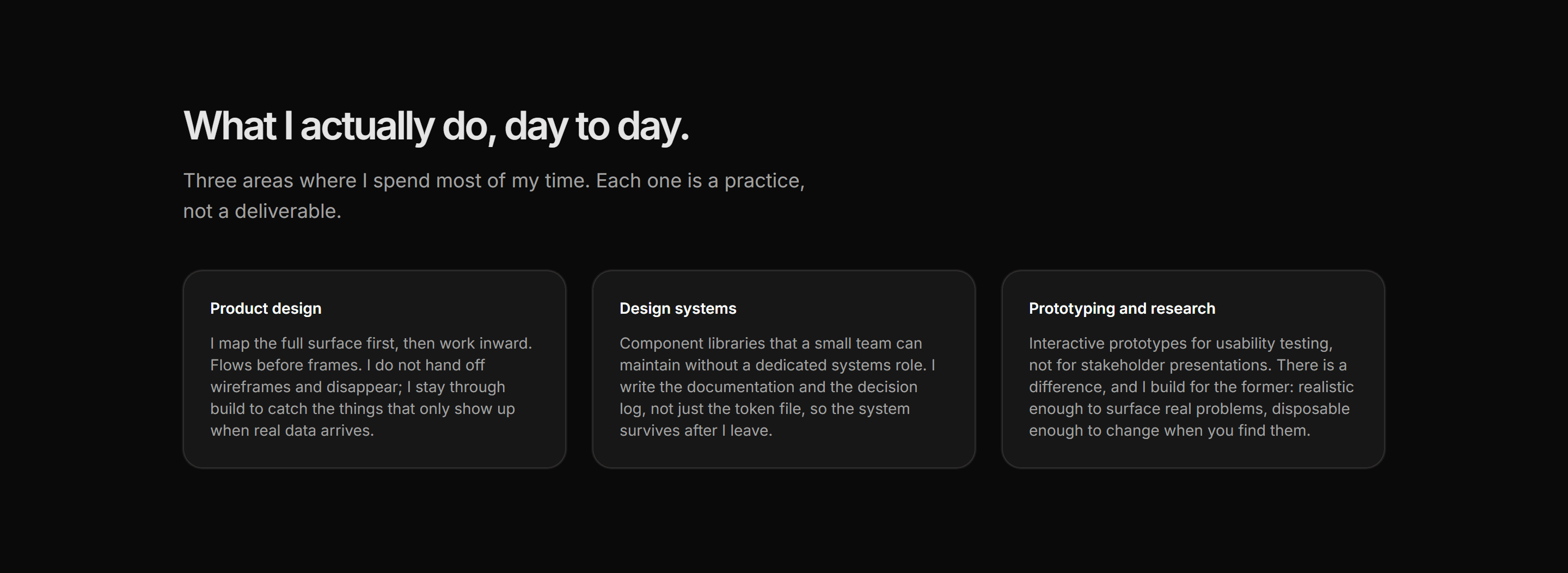 Portfolio About: What I Do About