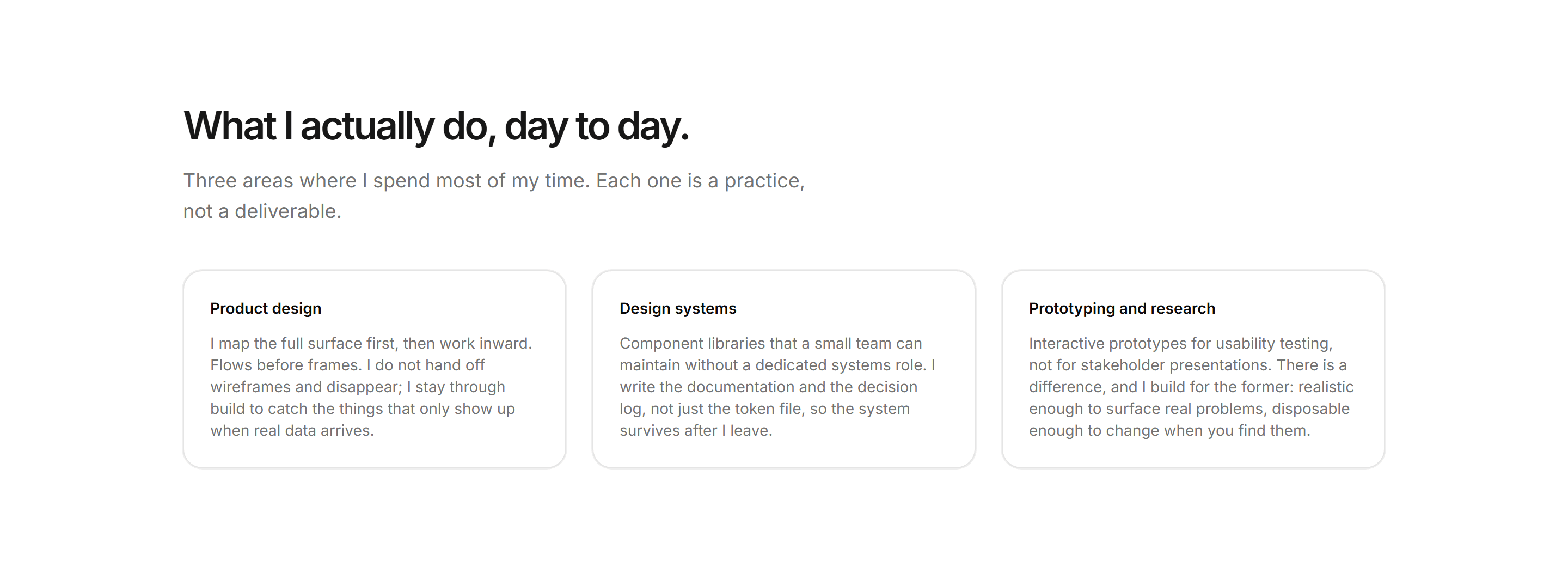 Portfolio About: What I Do About