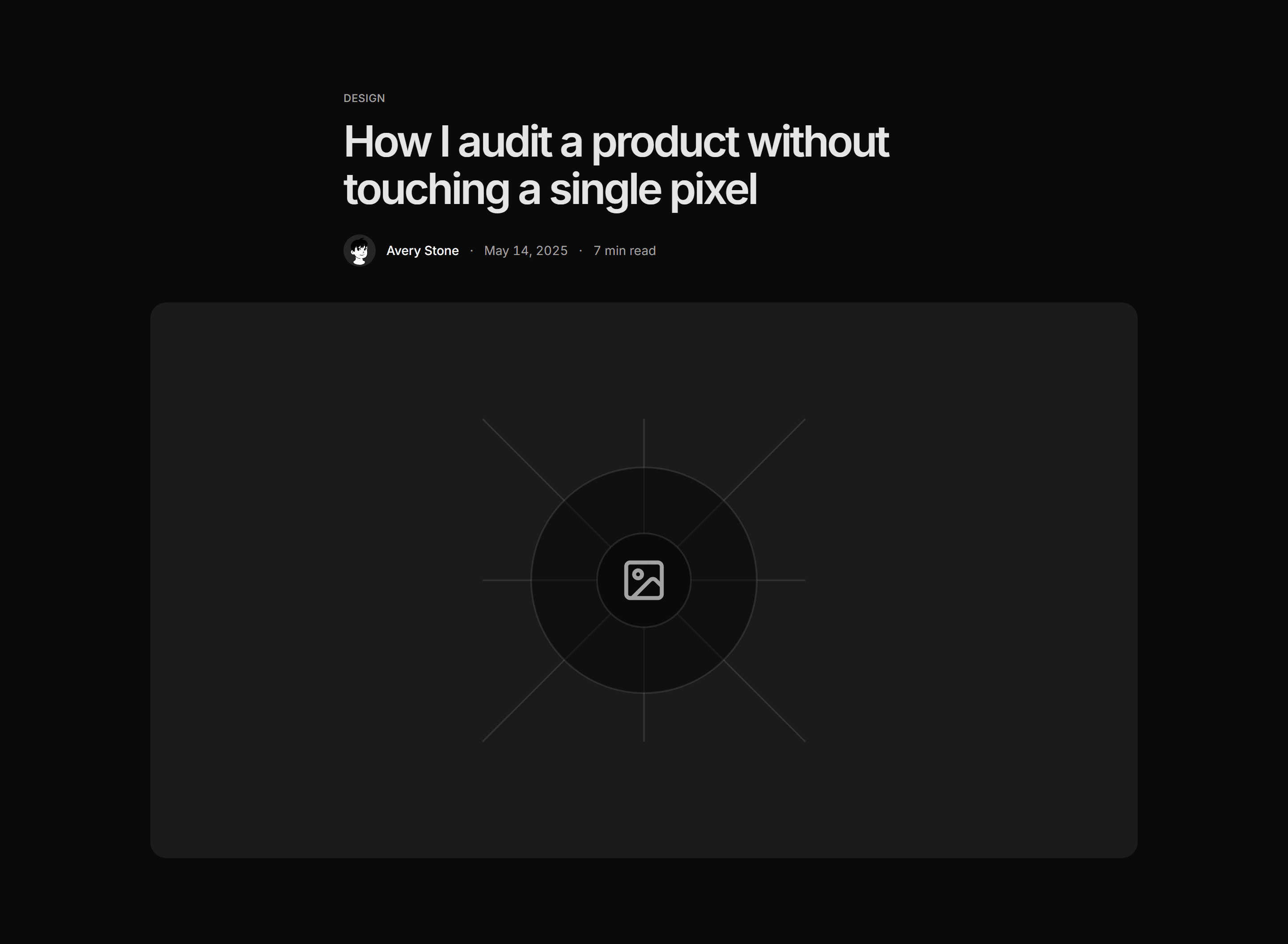 Portfolio Blog and Writing: Blog Post Header