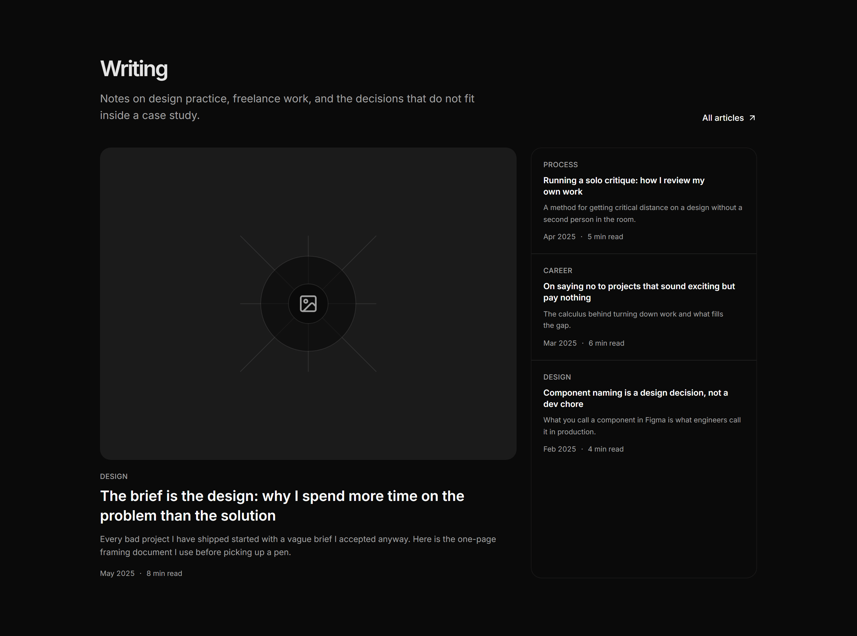 Portfolio Blog and Writing: Magazine Blog Grid