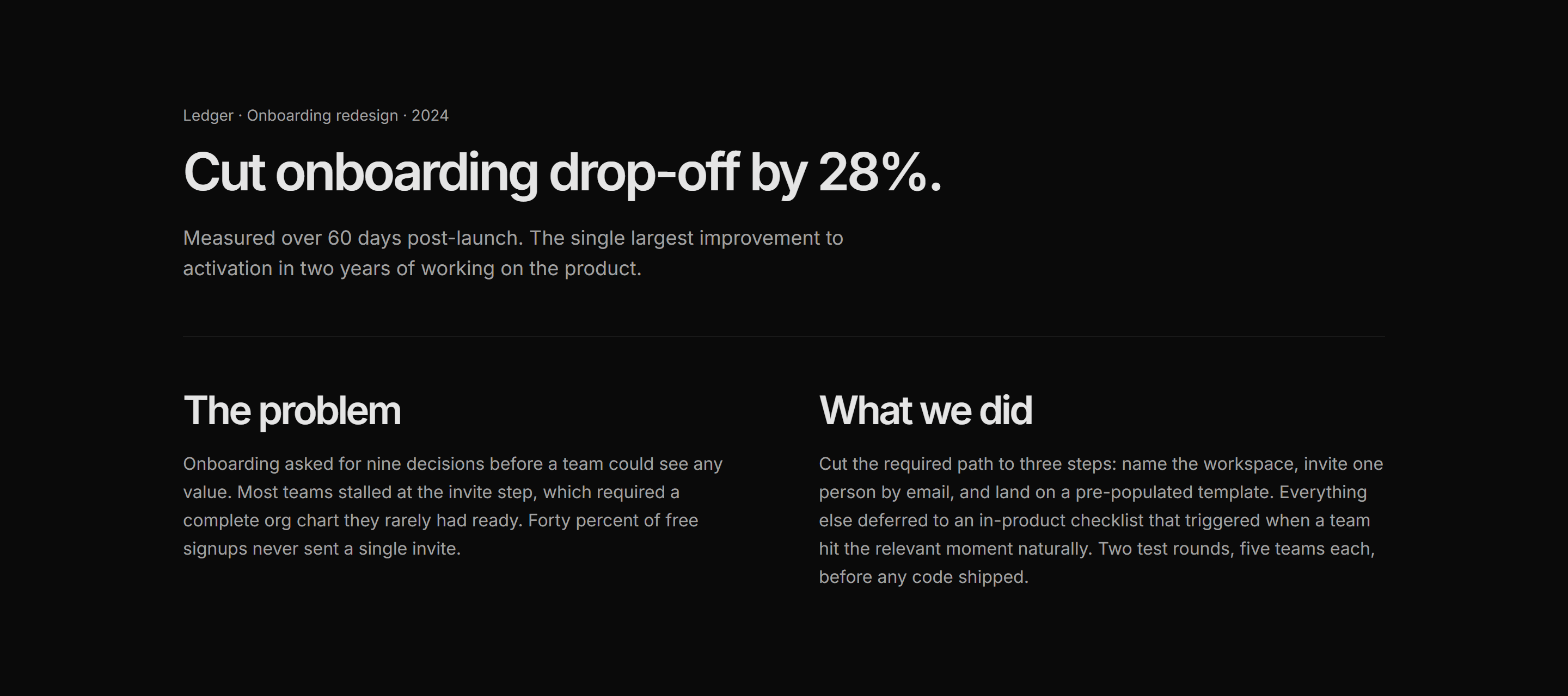 Portfolio Case Study: Outcome First Case