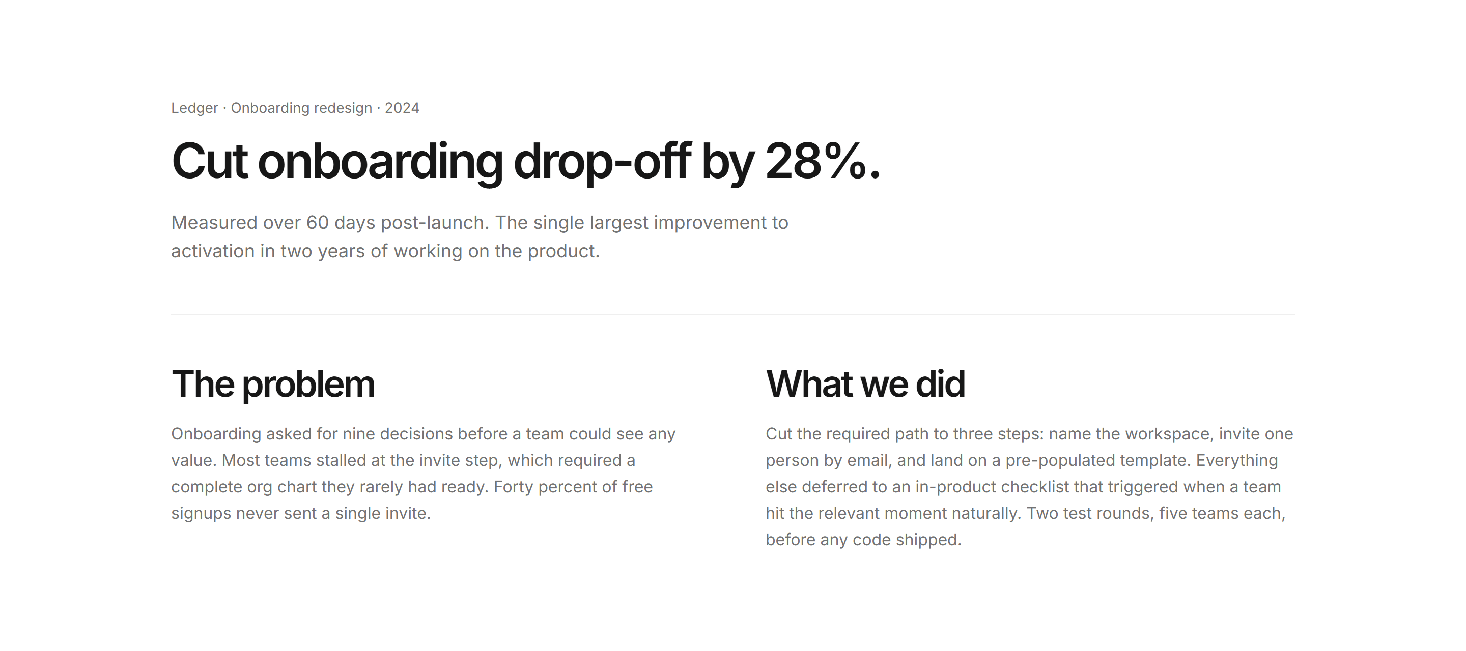 Portfolio Case Study: Outcome First Case