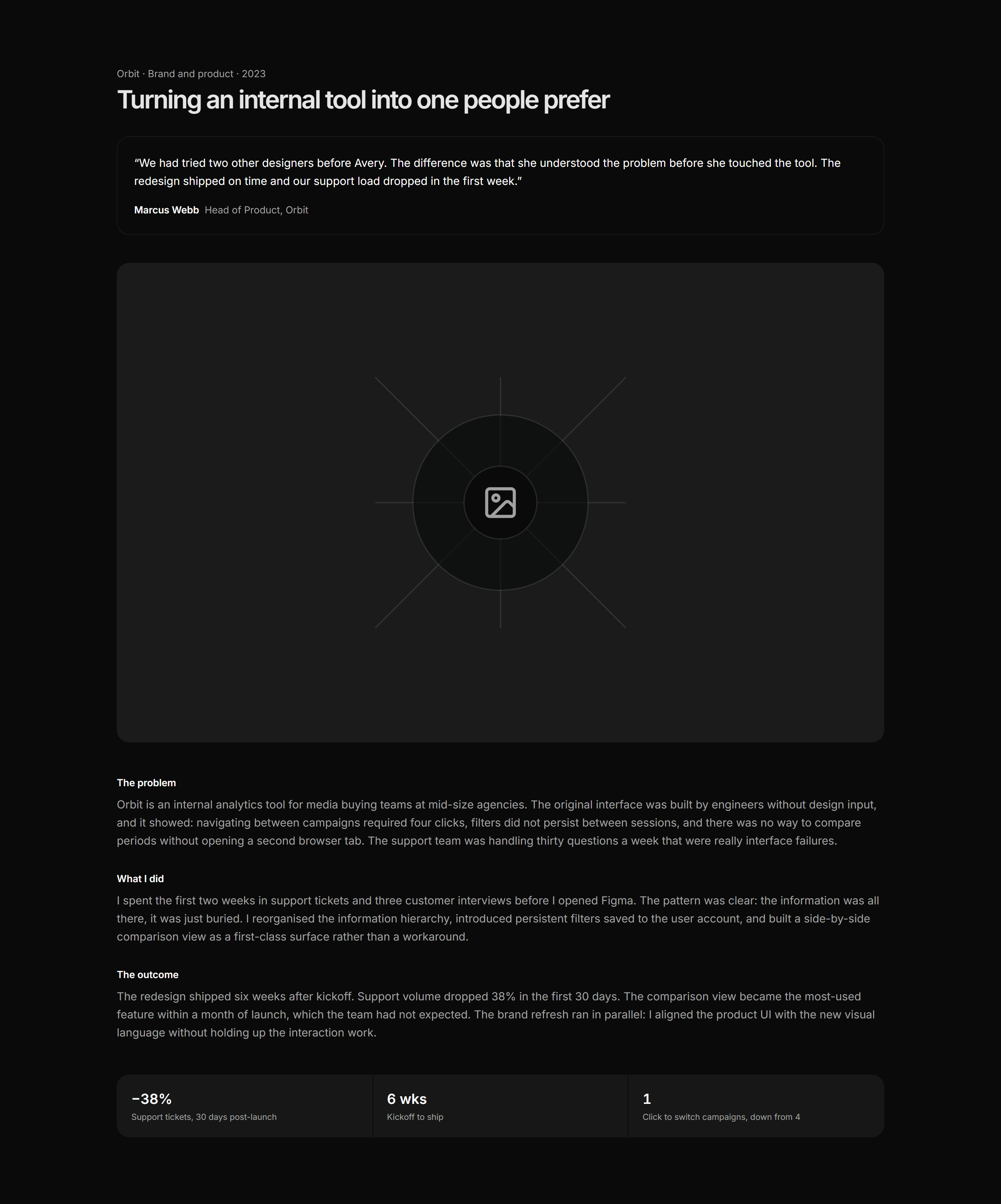 Portfolio Case Study: Quote Led Case
