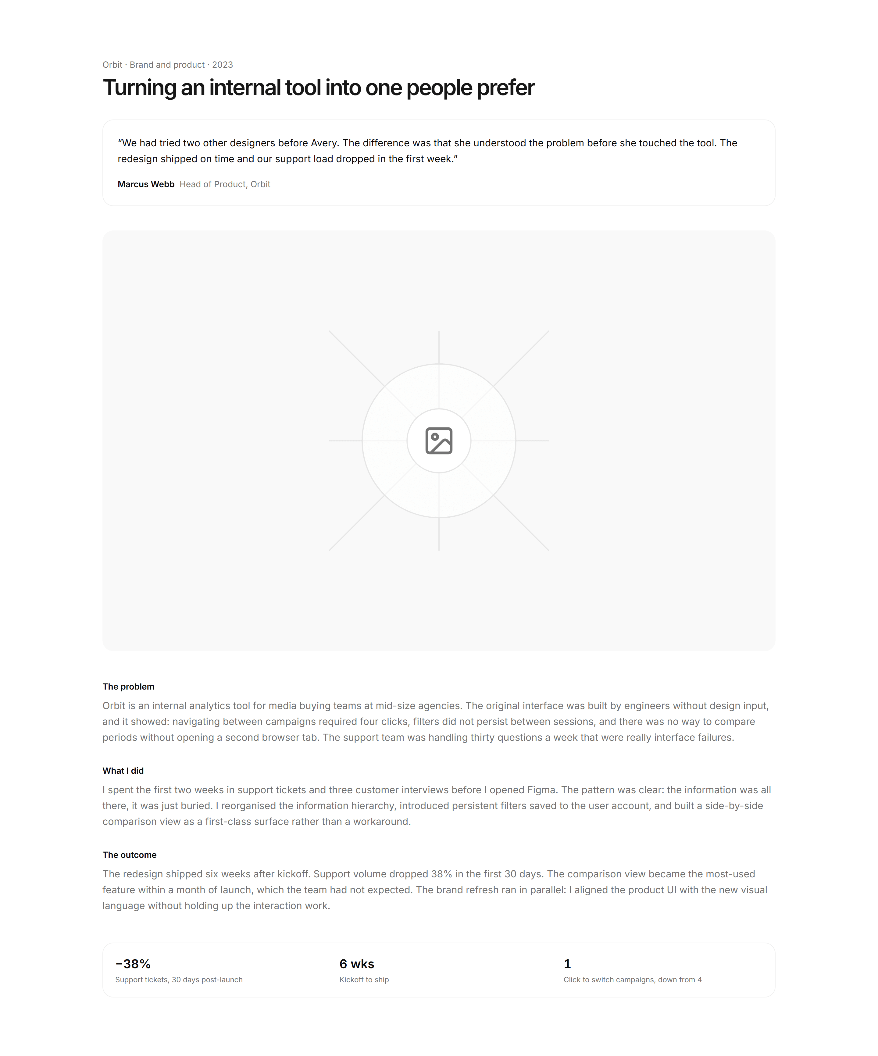 Portfolio Case Study: Quote Led Case