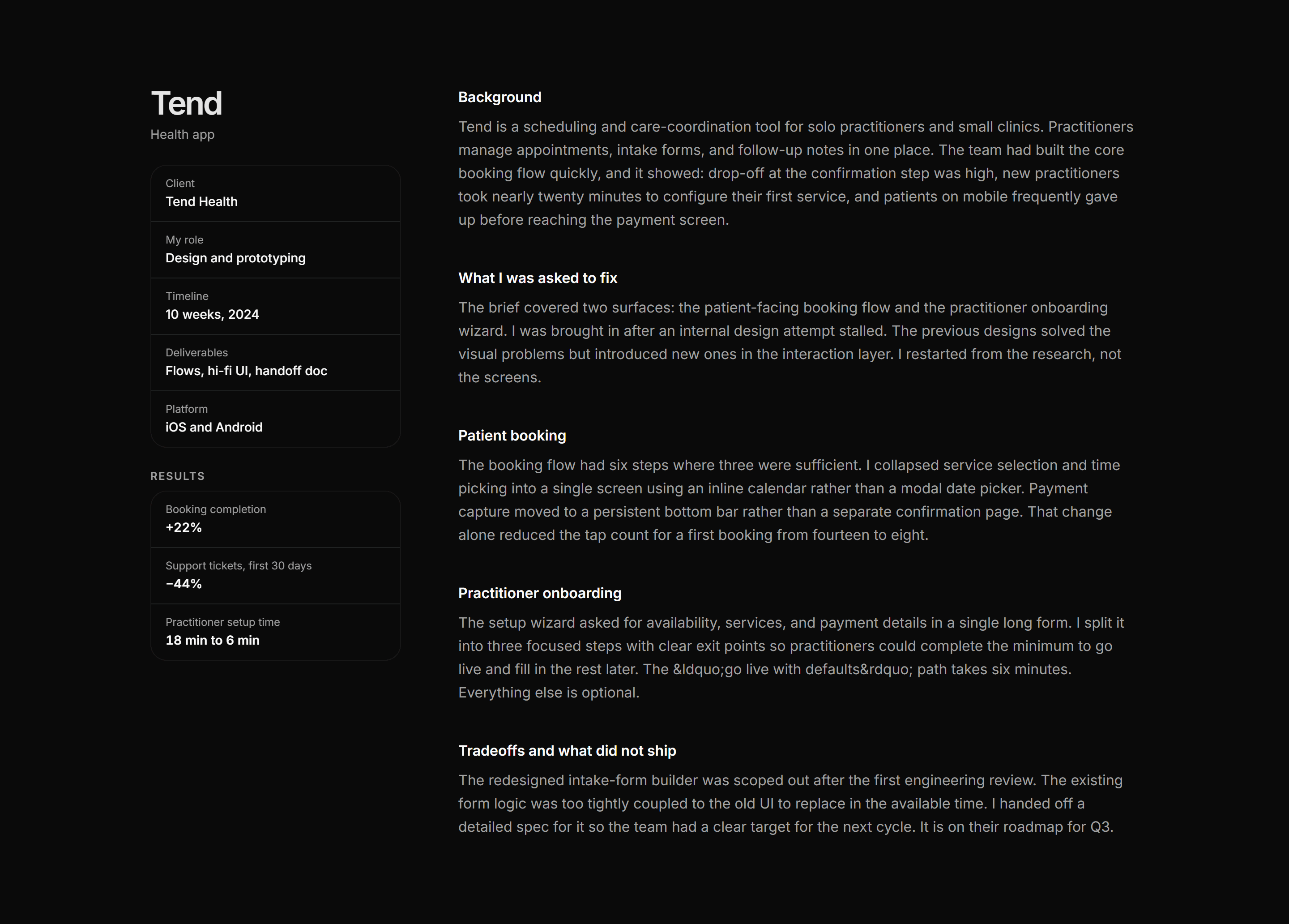 Portfolio Case Study: Sticky Summary Case