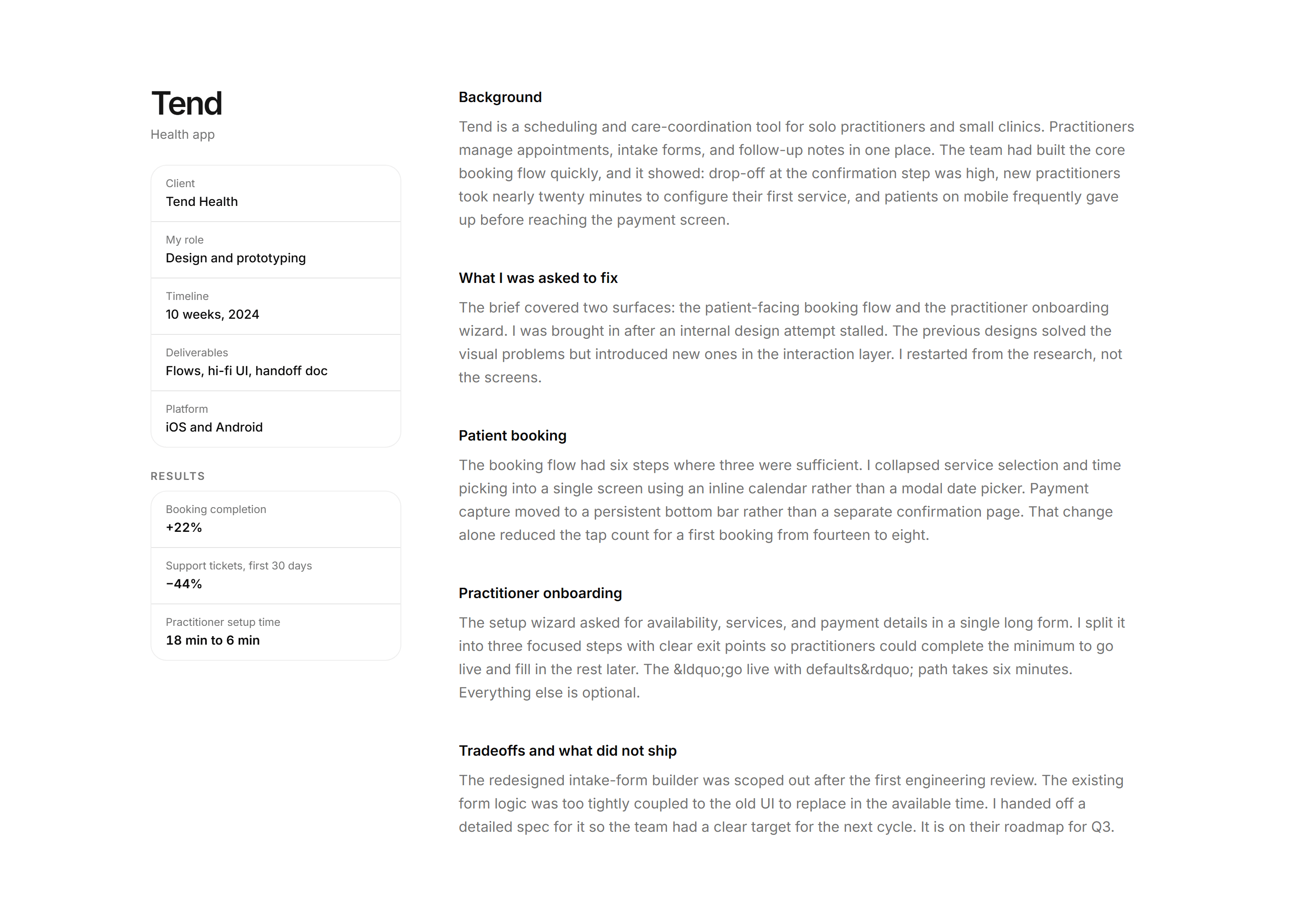 Portfolio Case Study: Sticky Summary Case