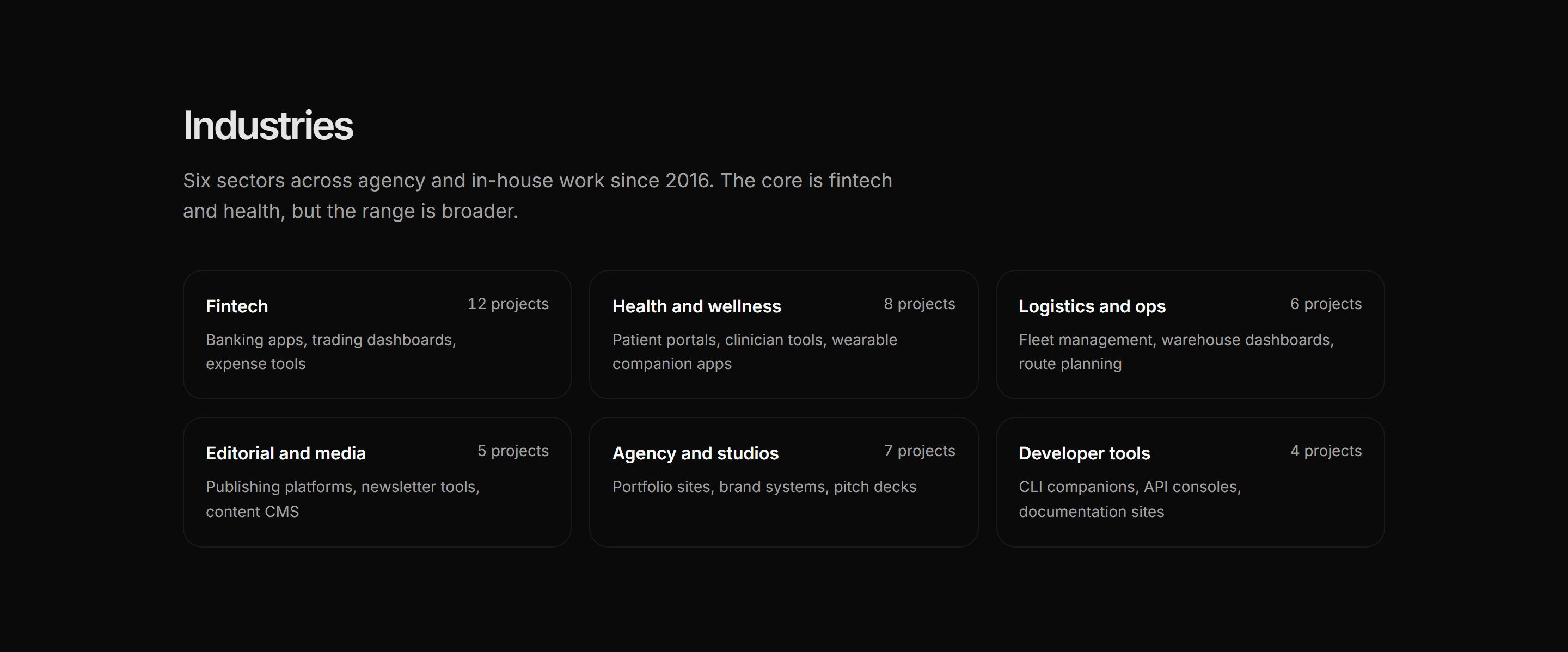 Portfolio Clients and Logo: Industries Served