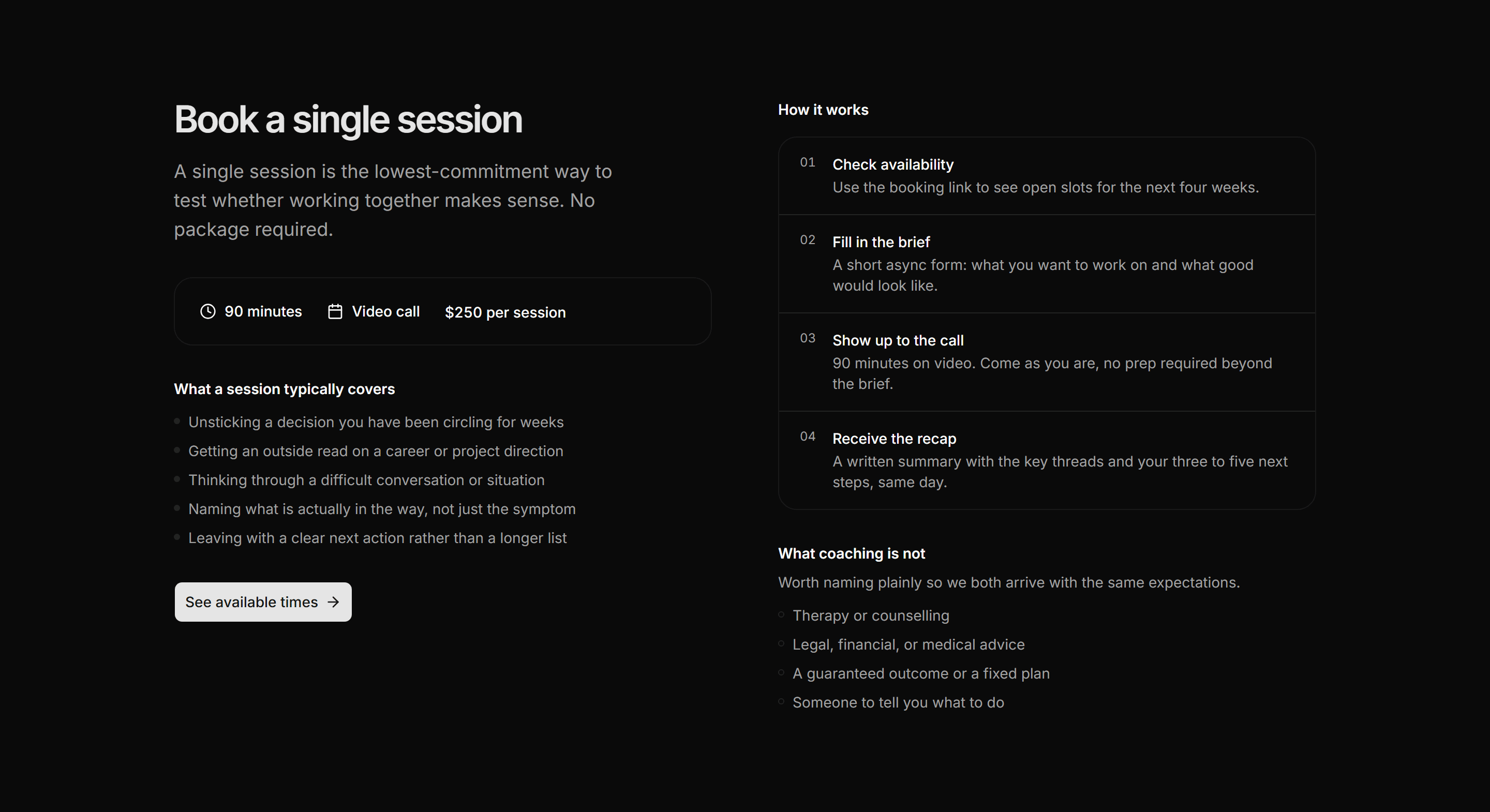 Portfolio Coaching and Mentoring: Book Session