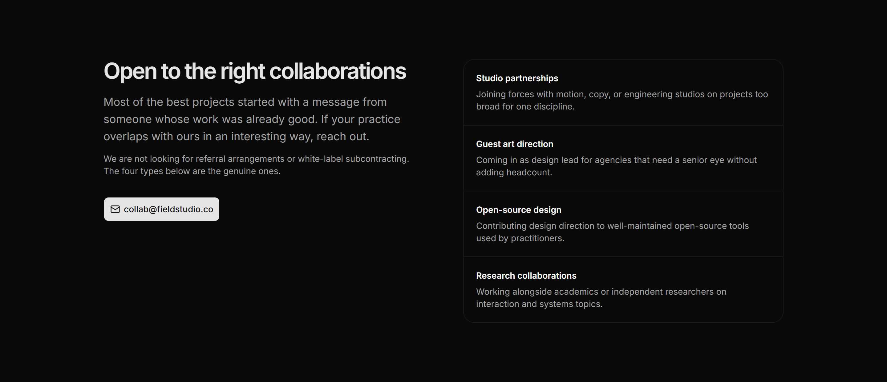 Portfolio Collaboration: Collab Cta