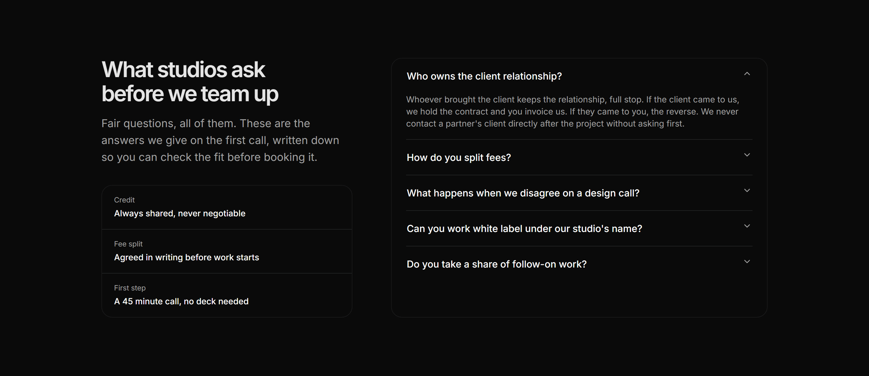 Portfolio Collaboration: Collab Faq