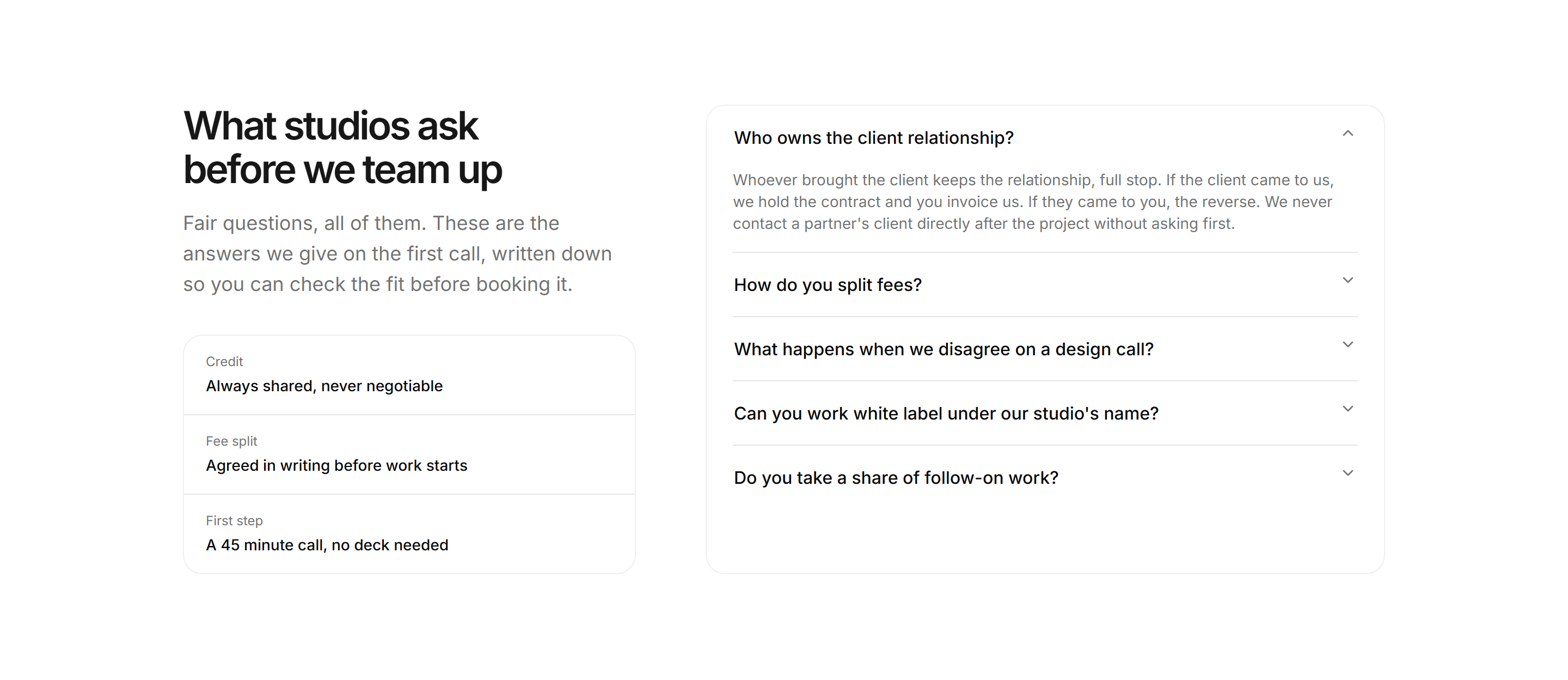 Portfolio Collaboration: Collab Faq