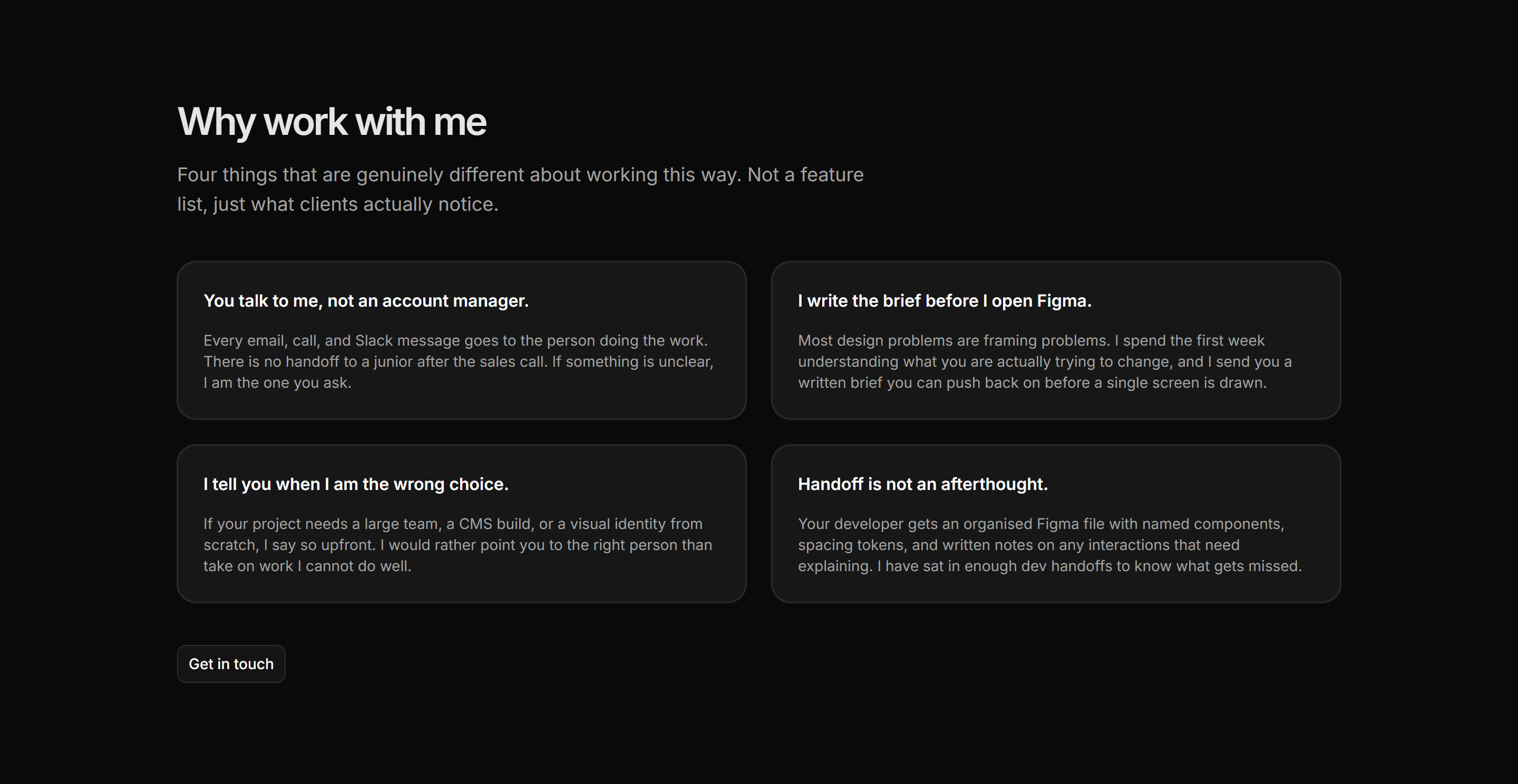 Portfolio Comparison: Why Work With Me
