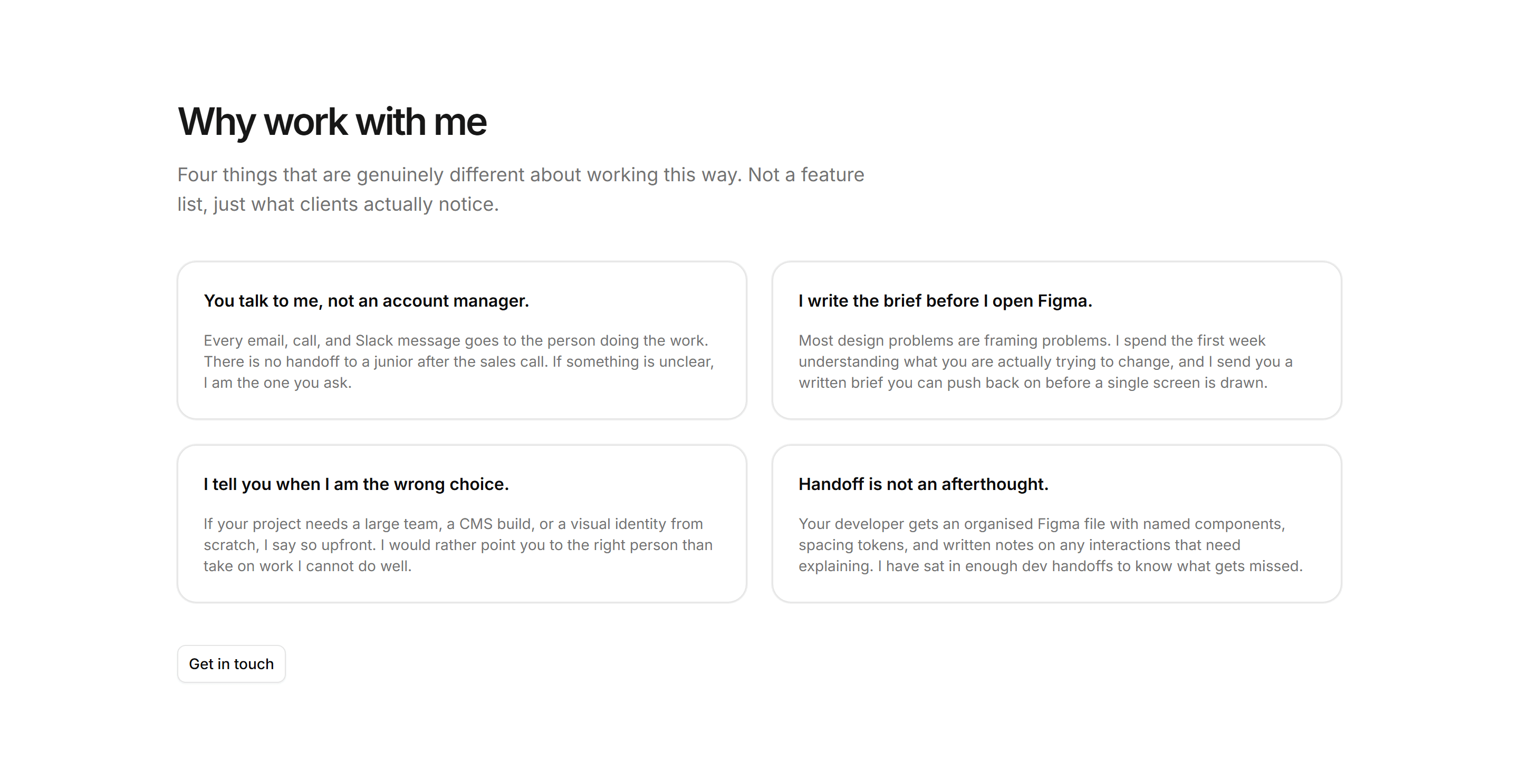 Portfolio Comparison: Why Work With Me