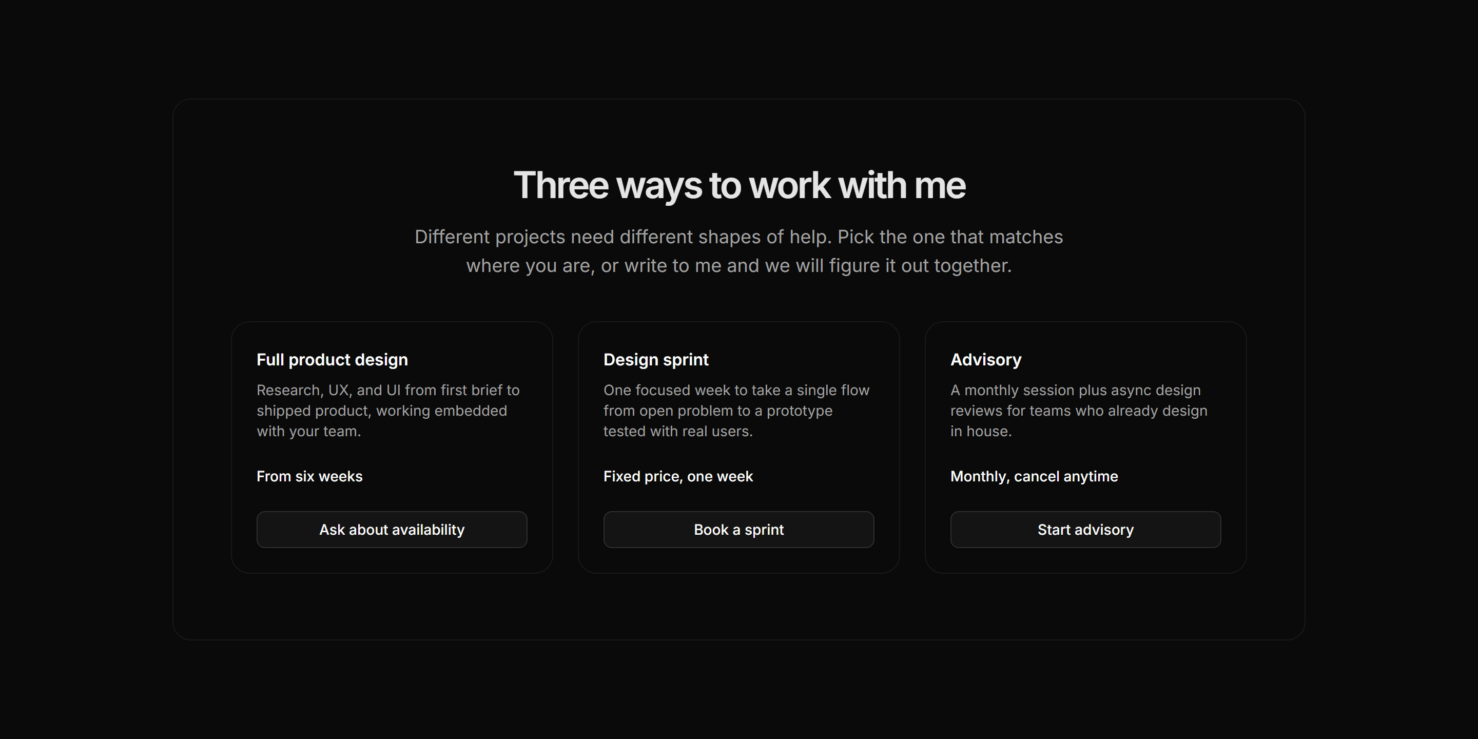 Portfolio Calls to Action: Engagement Paths CTA