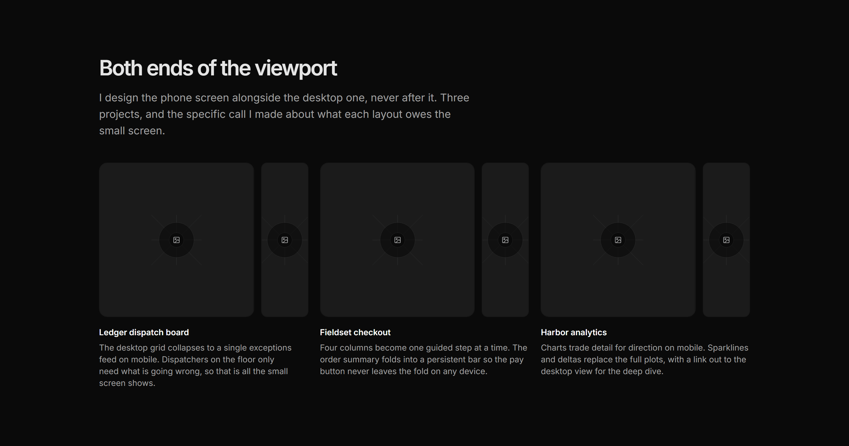 Portfolio Design Portfolio: Responsive Pairs