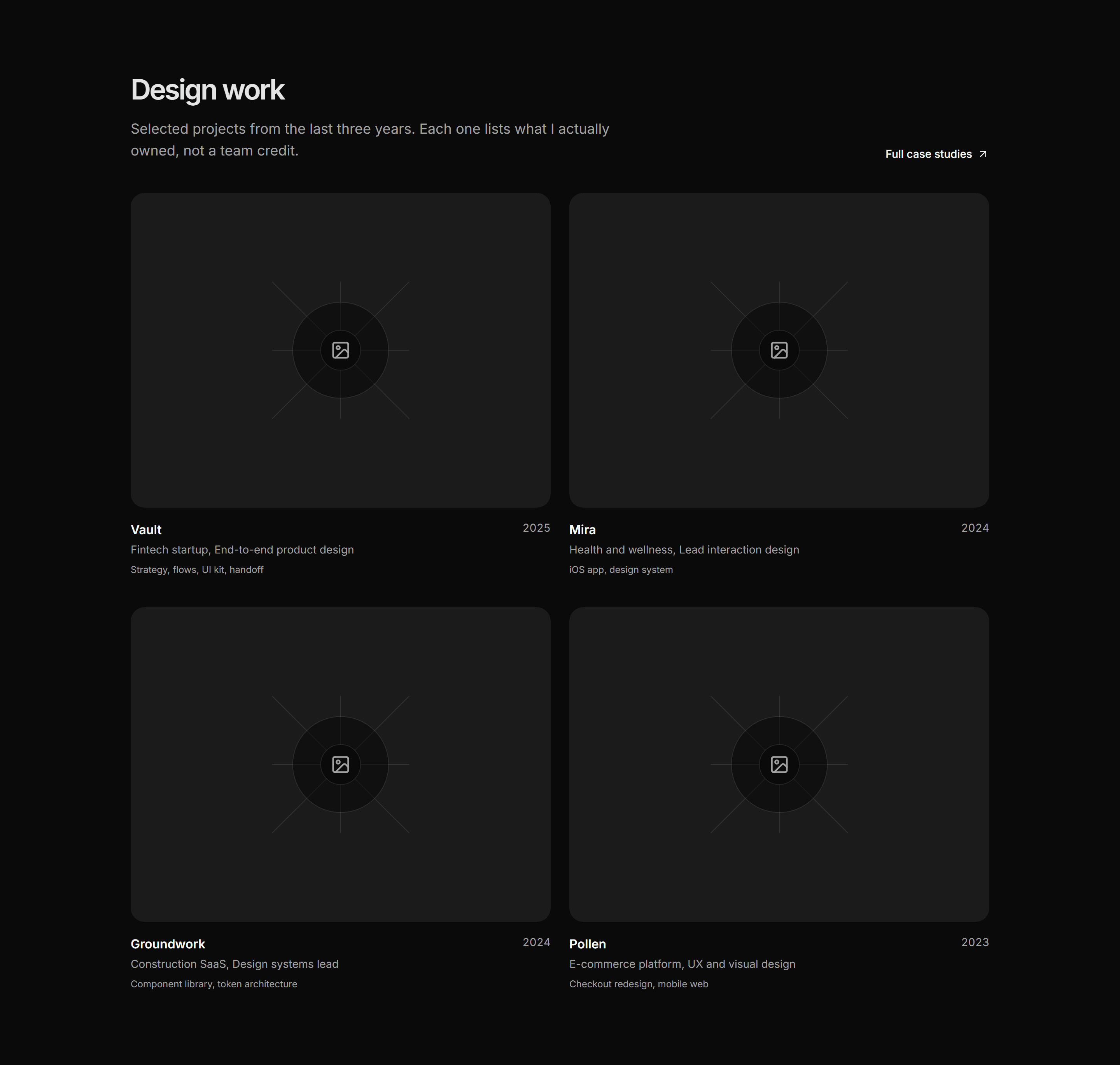 Portfolio Design Portfolio: Work Showcase