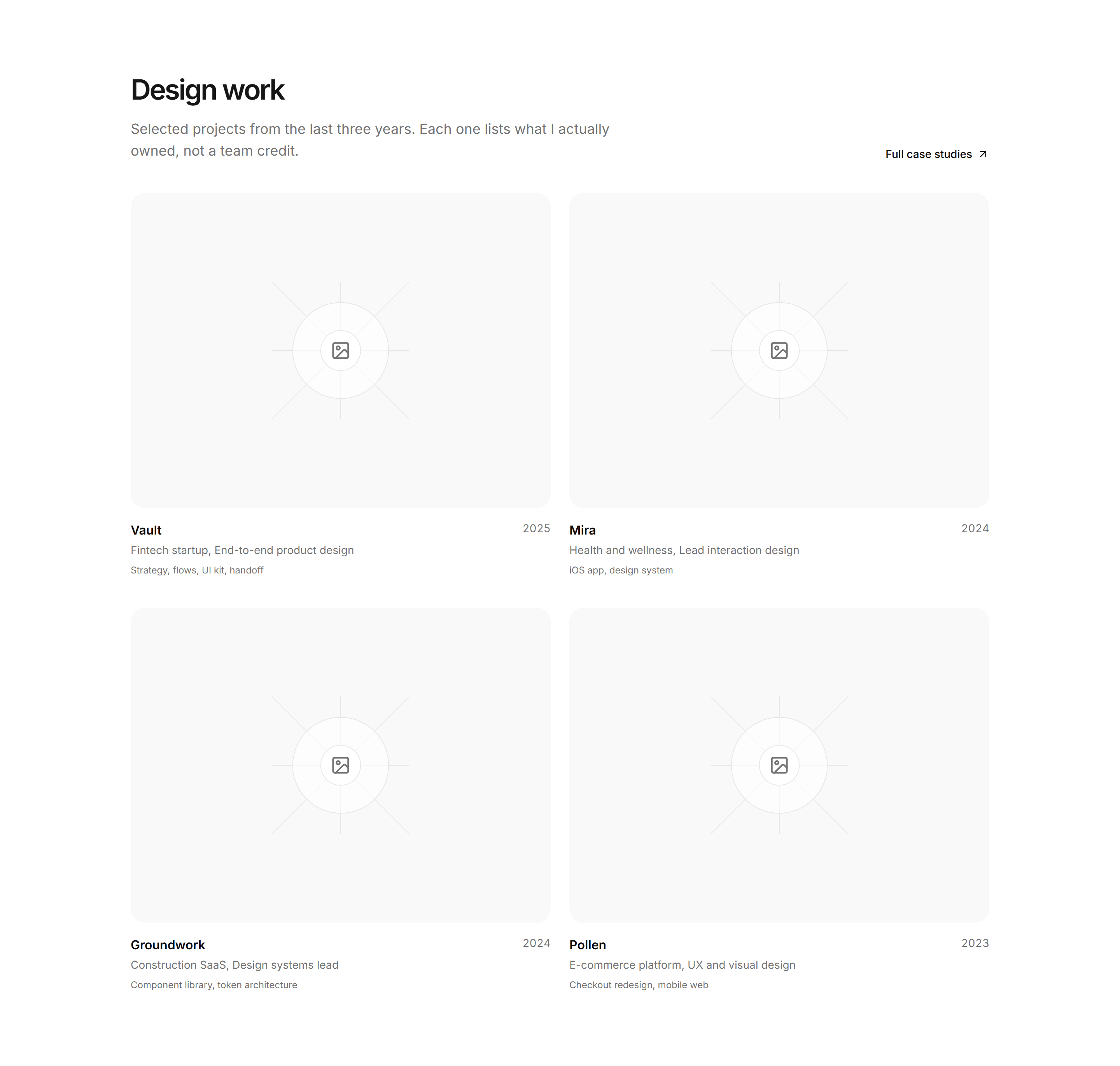Portfolio Design Portfolio: Work Showcase