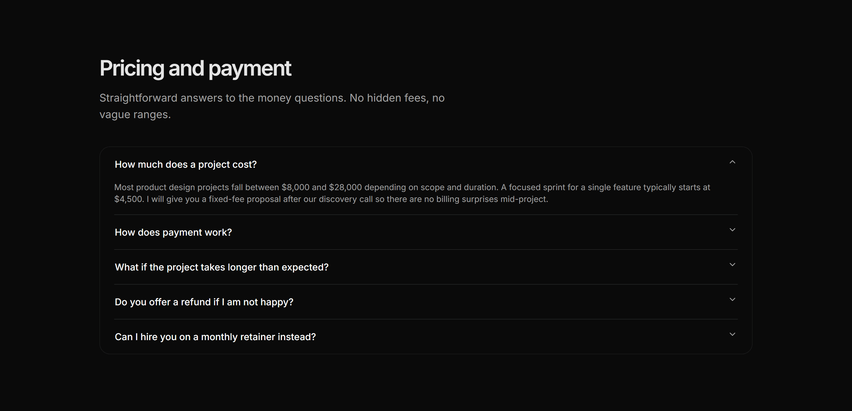 Portfolio FAQ: Pricing Faq