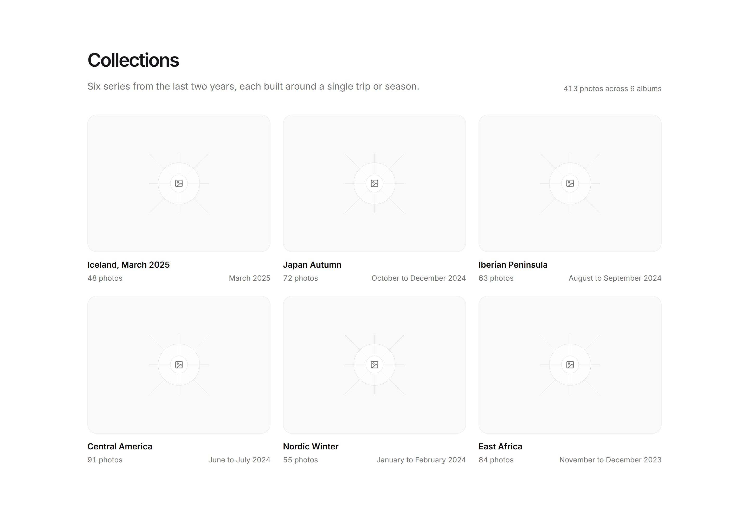 Portfolio Gallery: Album Grid