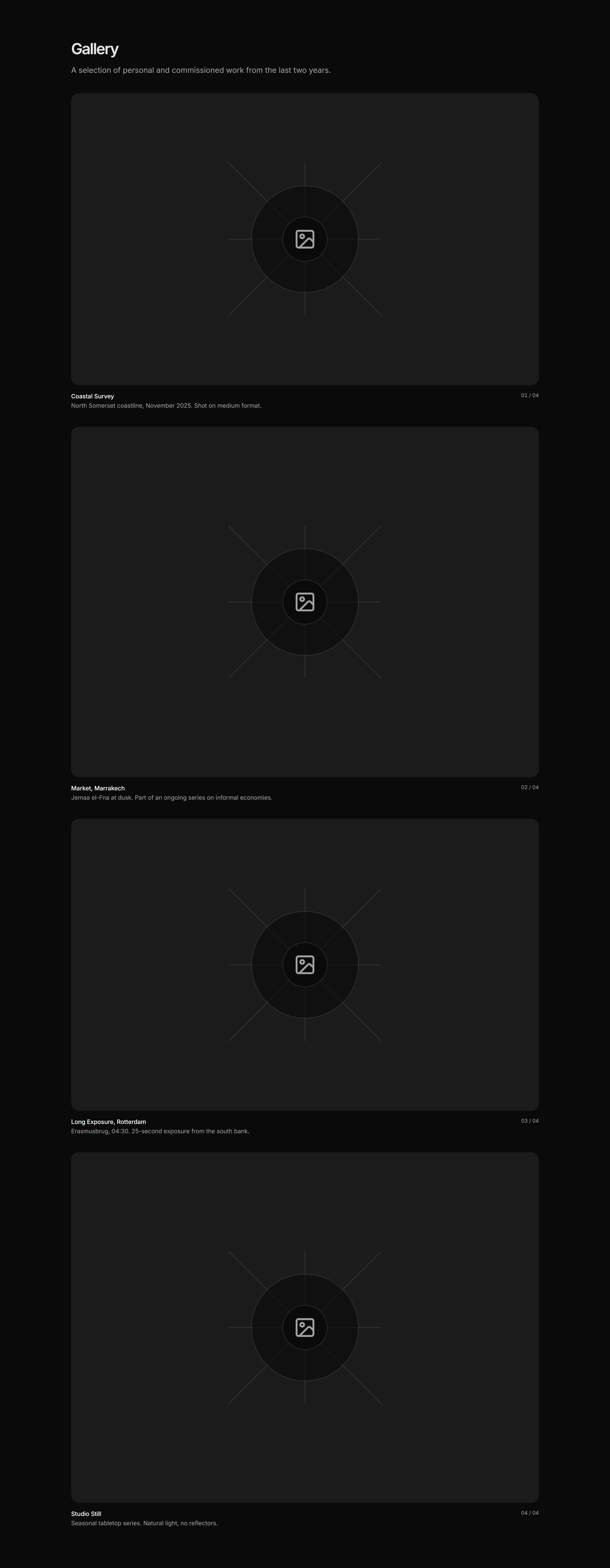 Portfolio Gallery: Full Width Rows