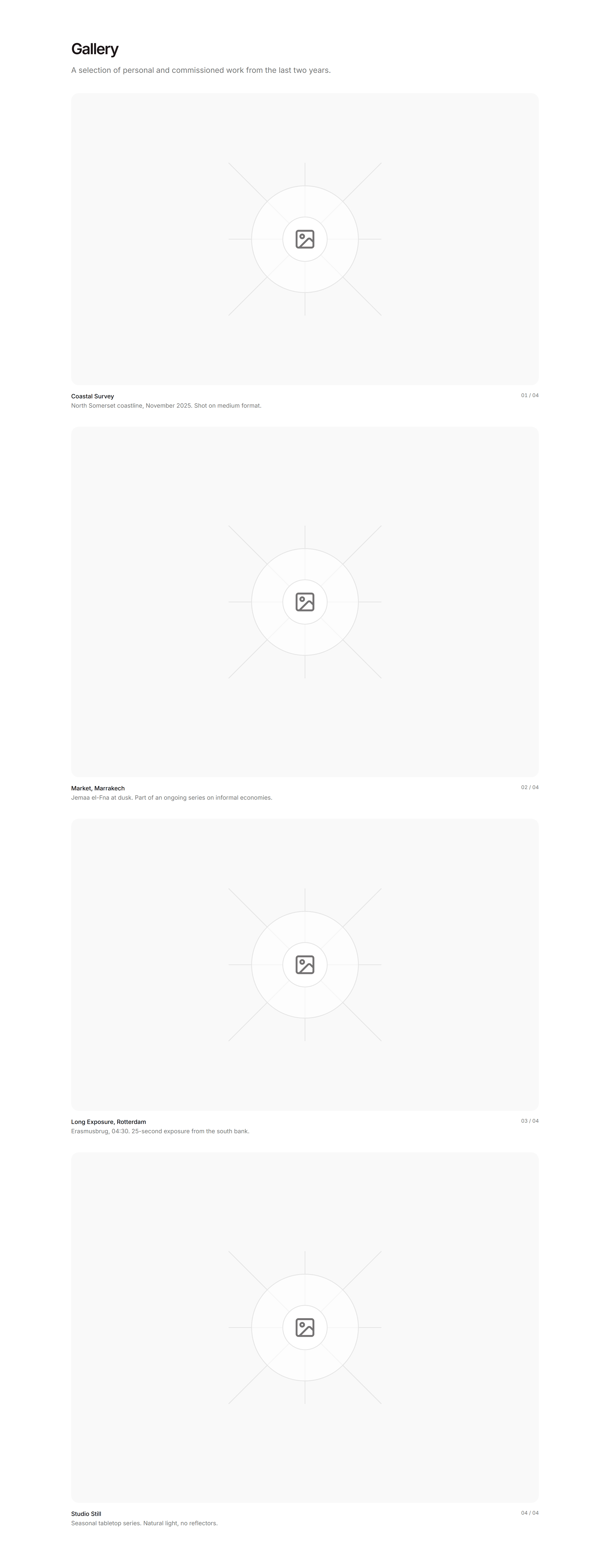 Portfolio Gallery: Full Width Rows