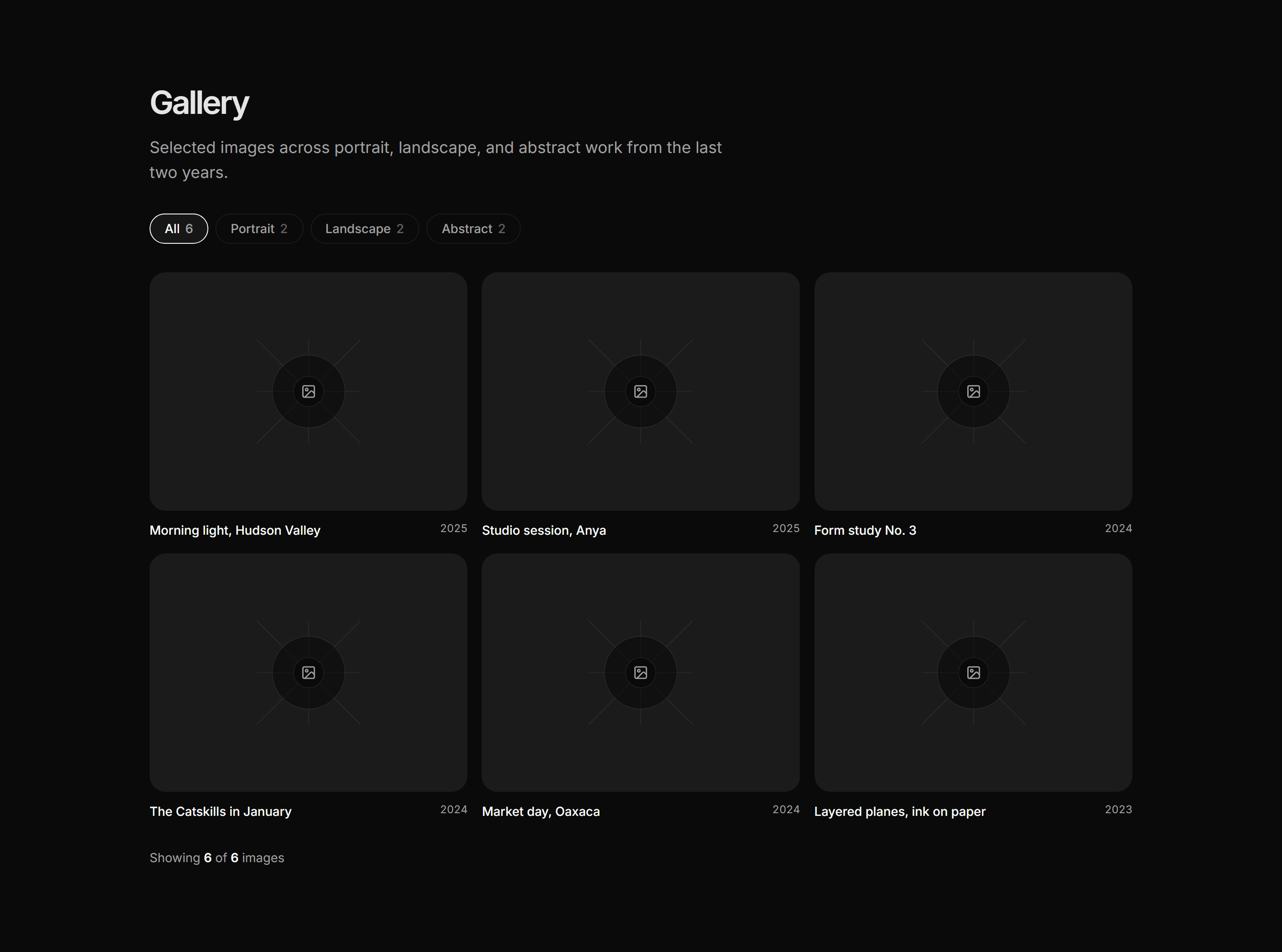 Portfolio Gallery: Grid With Filters