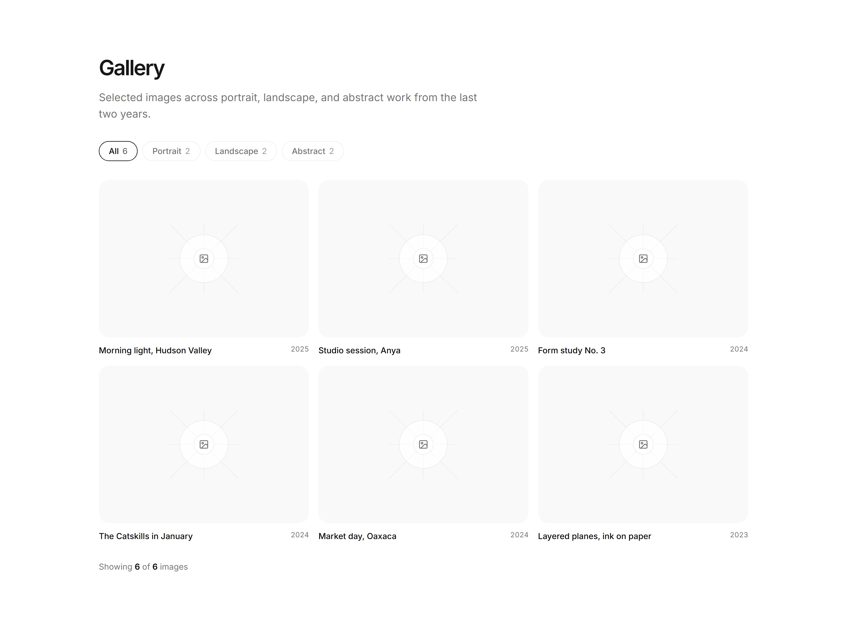 Portfolio Gallery: Grid With Filters