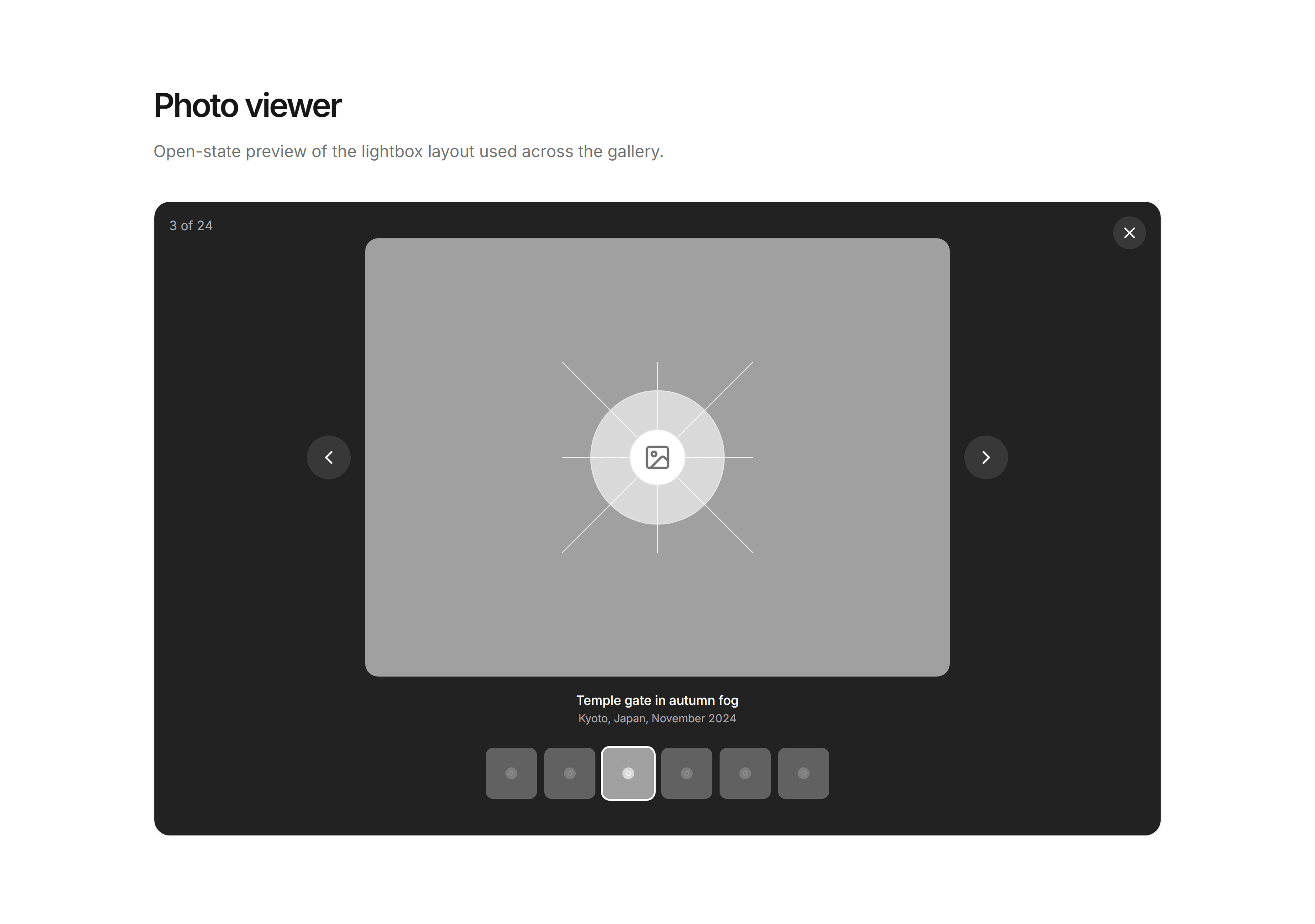 Portfolio Gallery: Lightbox Blueprint