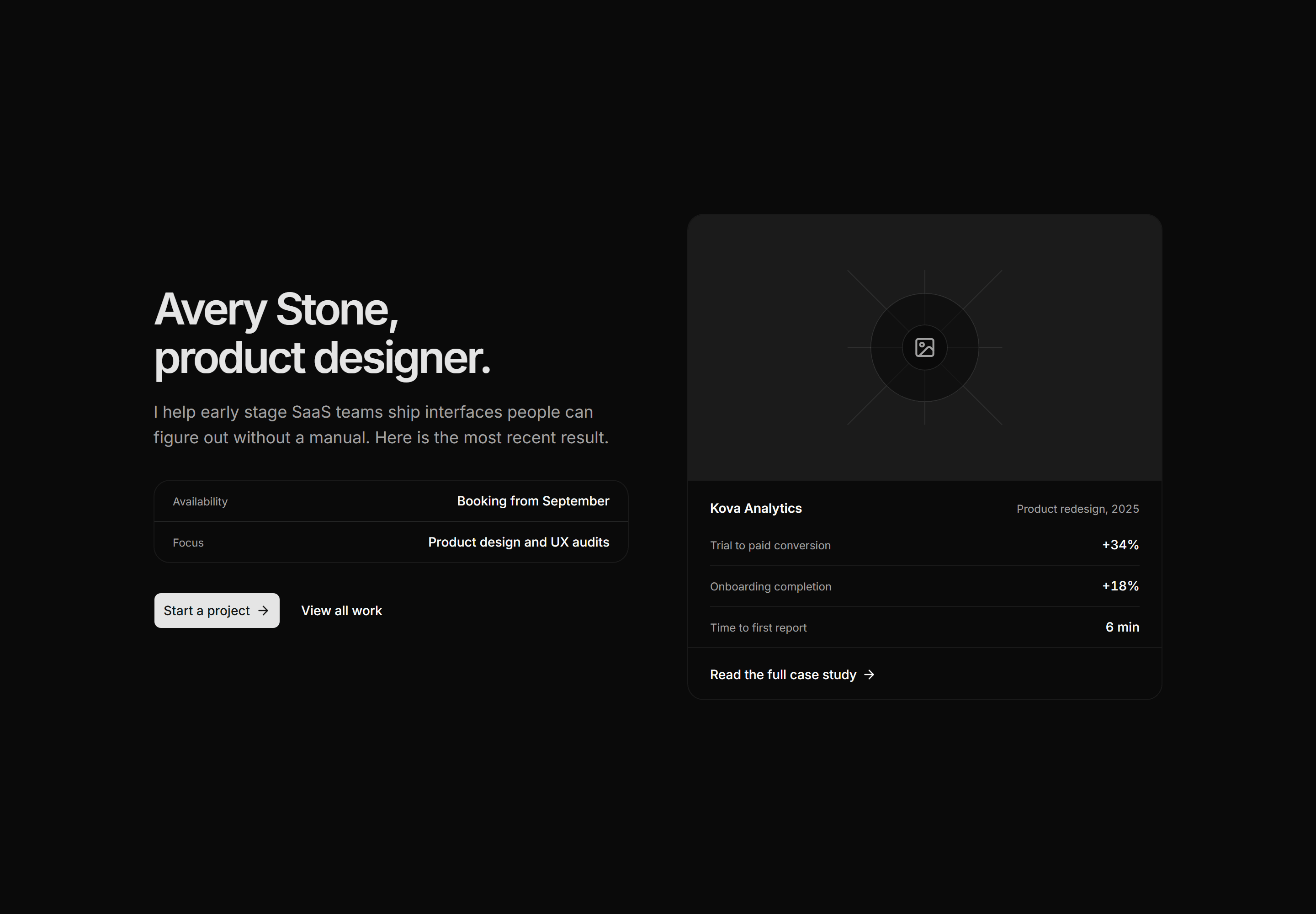 Portfolio Hero: Featured Case Hero