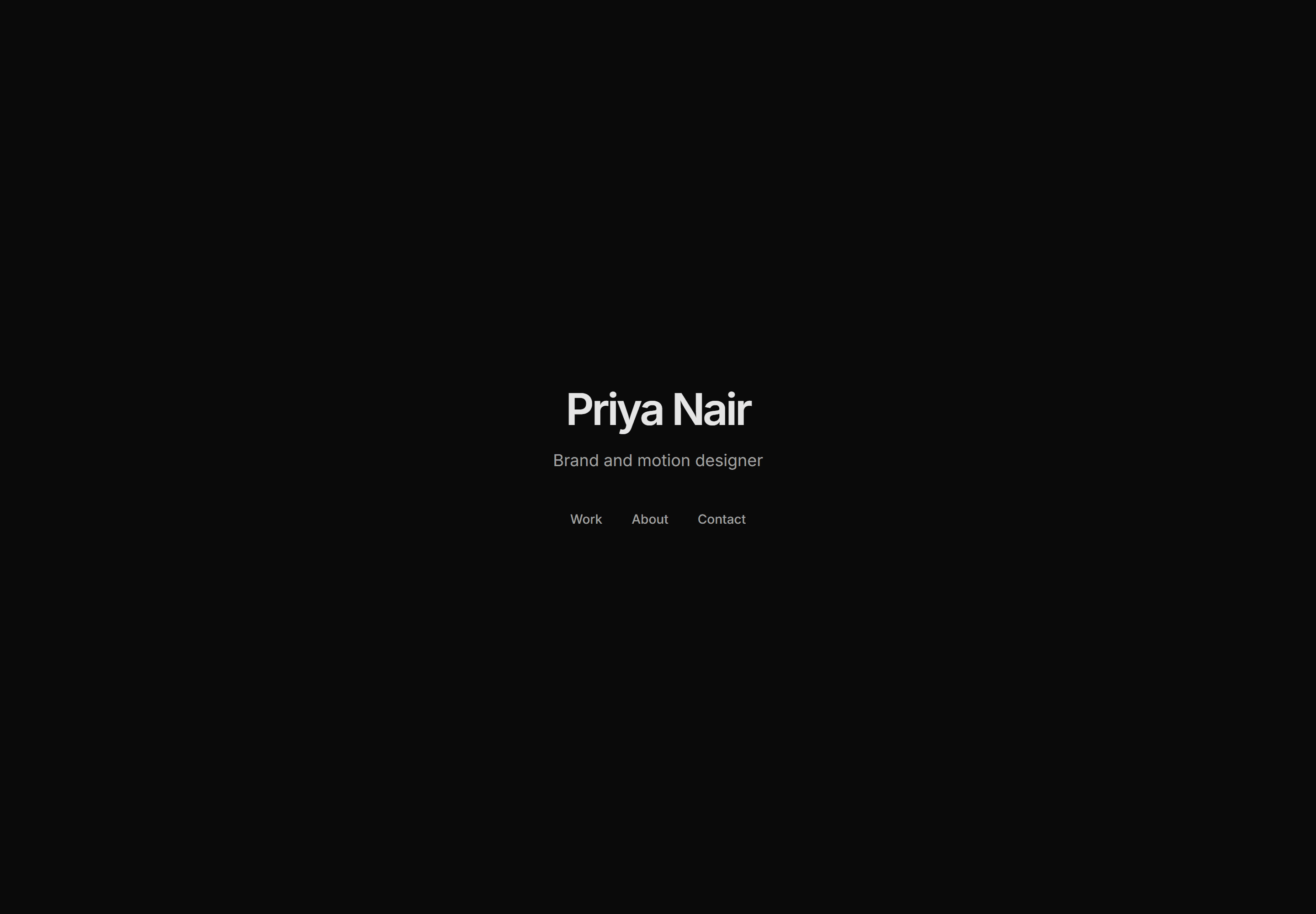 Portfolio Hero: Minimal Name Hero