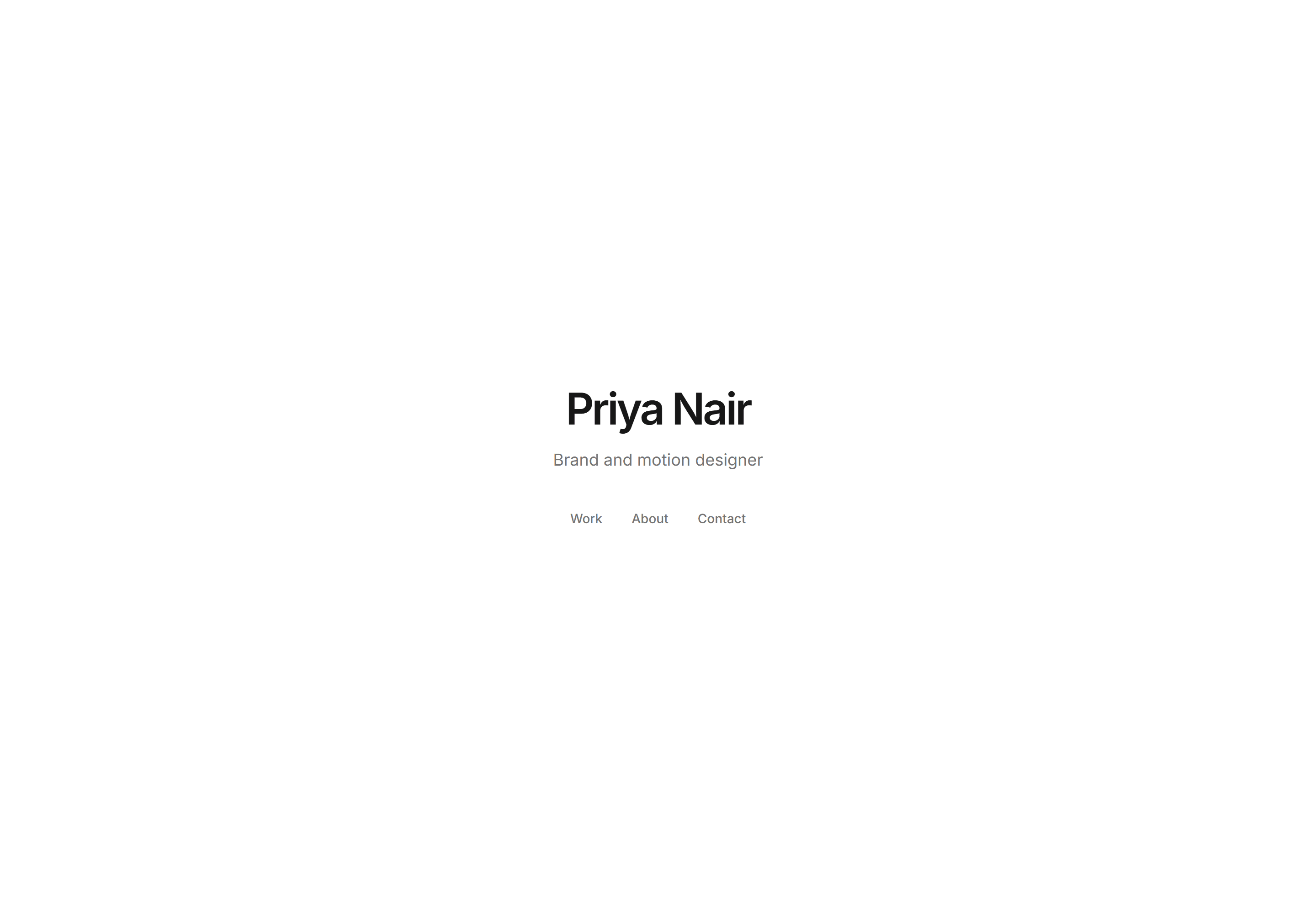 Portfolio Hero: Minimal Name Hero