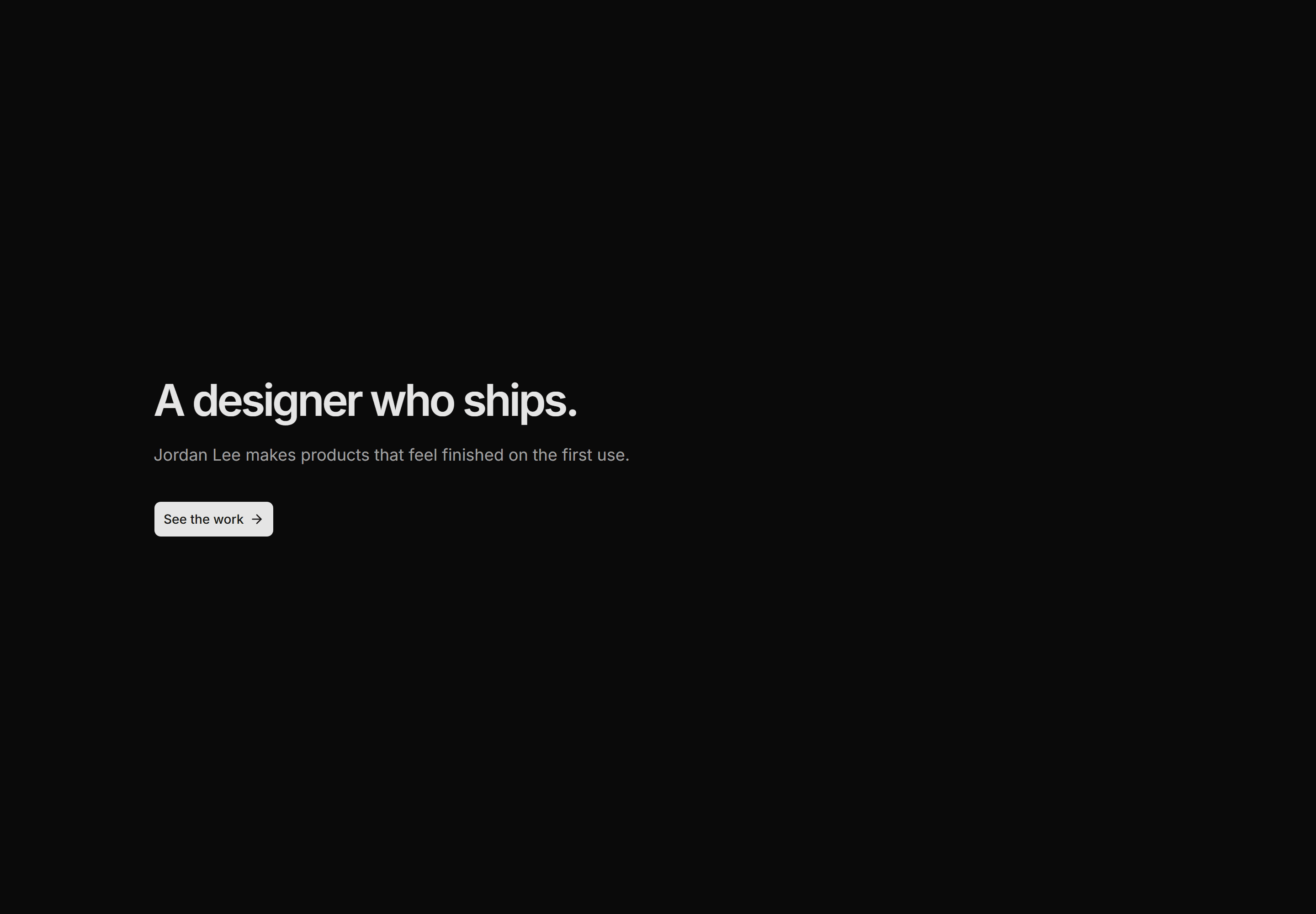 Portfolio Hero: Statement Hero