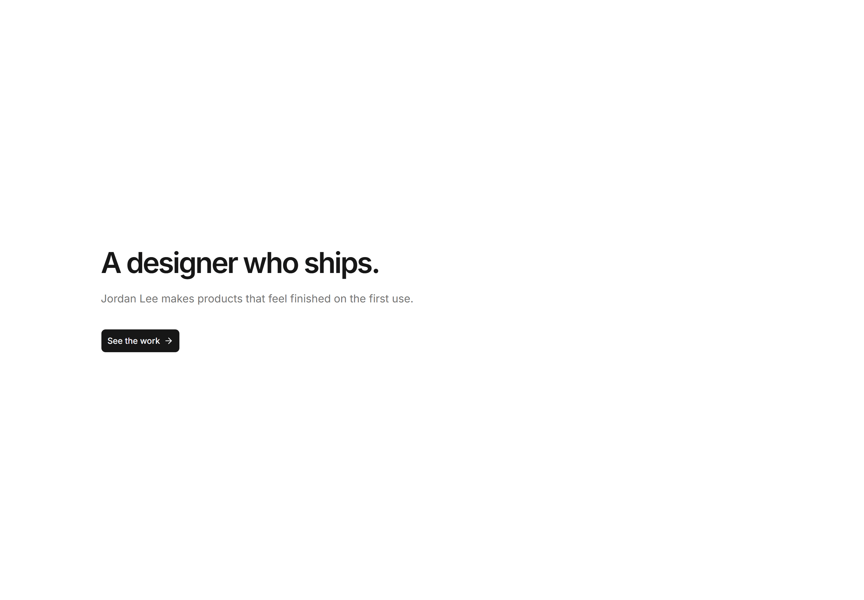 Portfolio Hero: Statement Hero