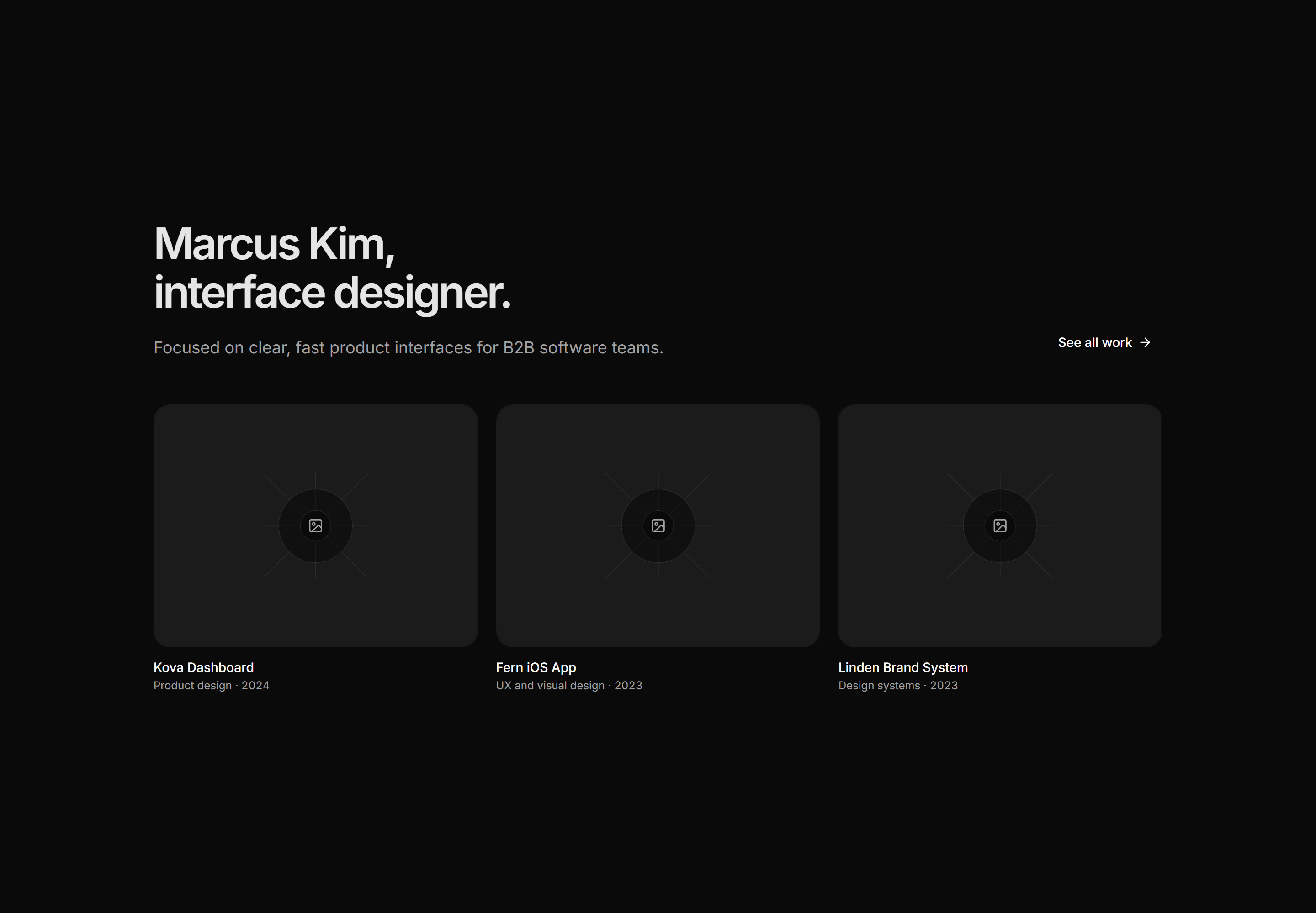 Portfolio Hero: Work Preview Hero