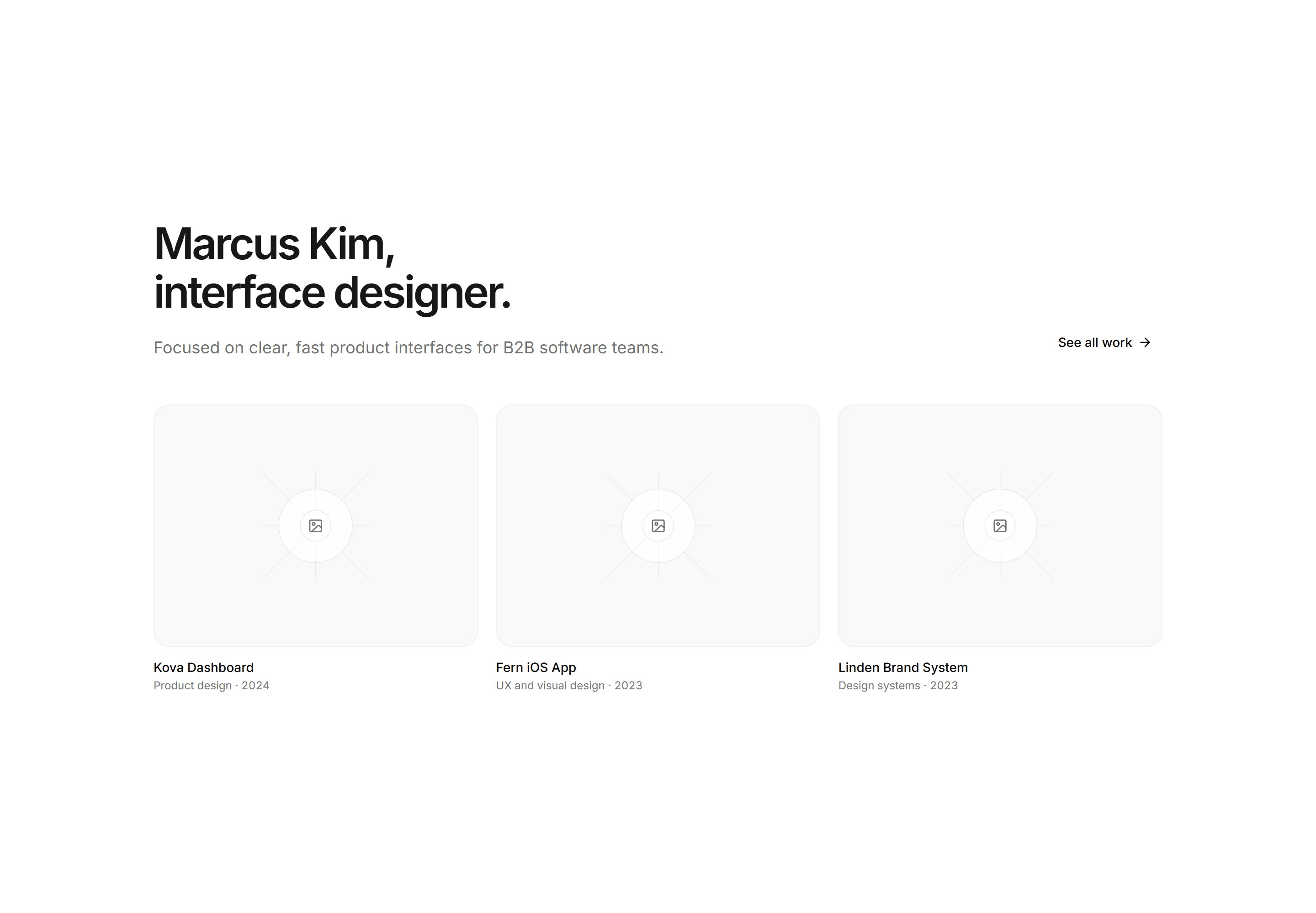 Portfolio Hero: Work Preview Hero