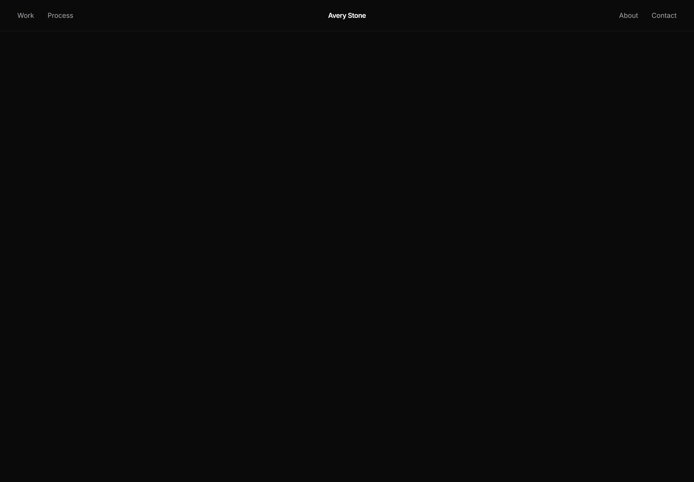 Portfolio Navbar: Centered Nav
