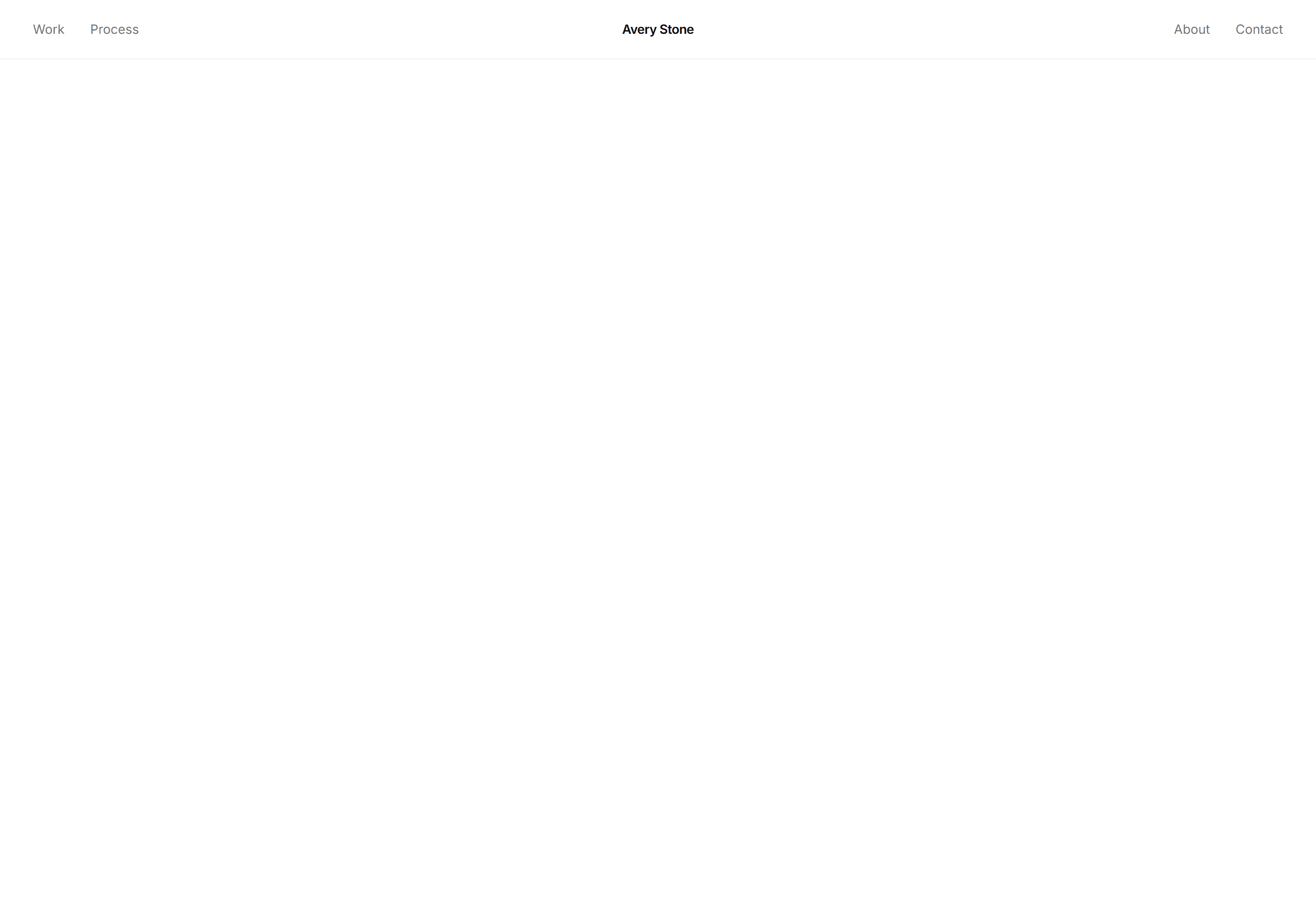 Portfolio Navbar: Centered Nav