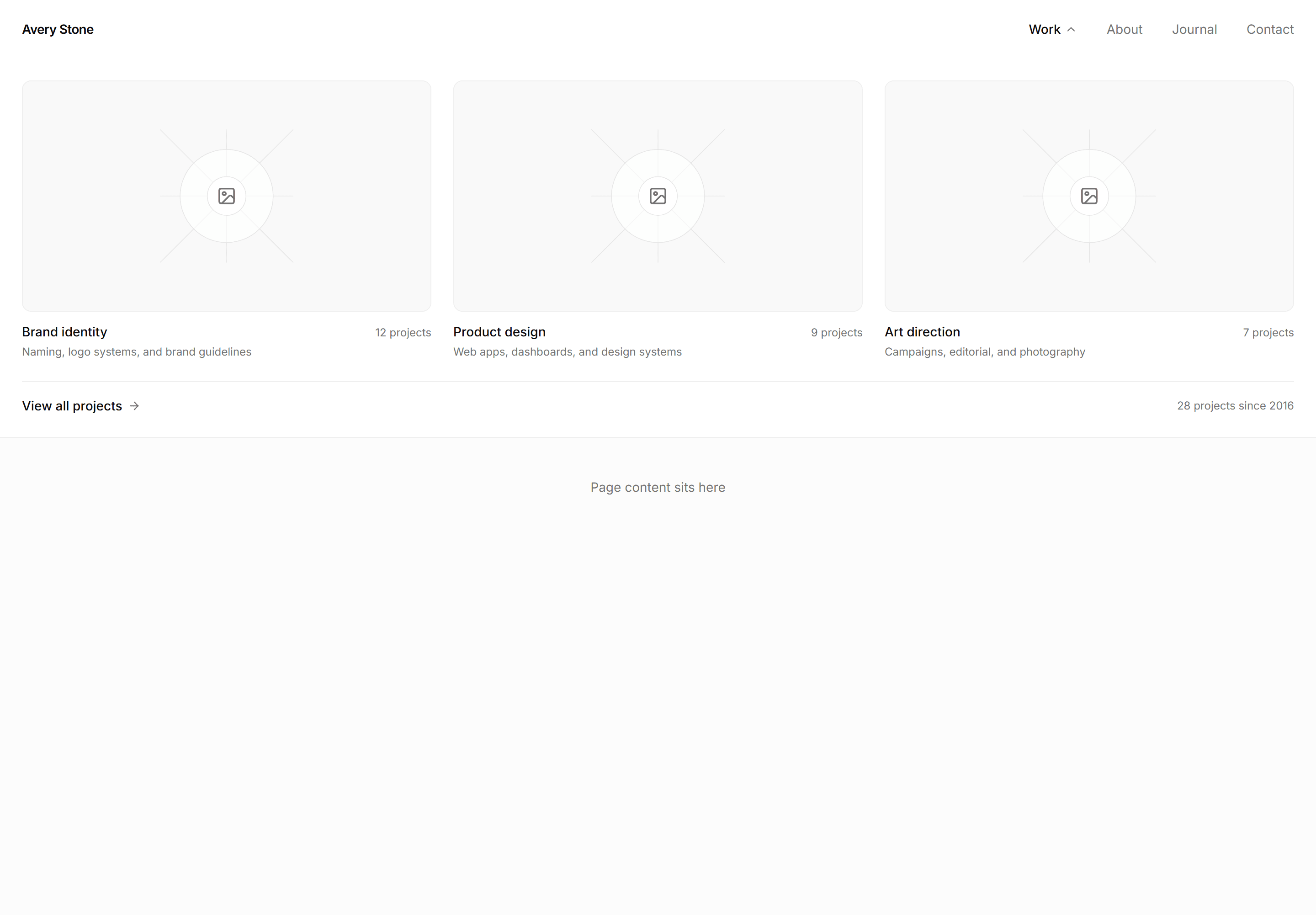 Portfolio Navbar: Mega Panel Nav