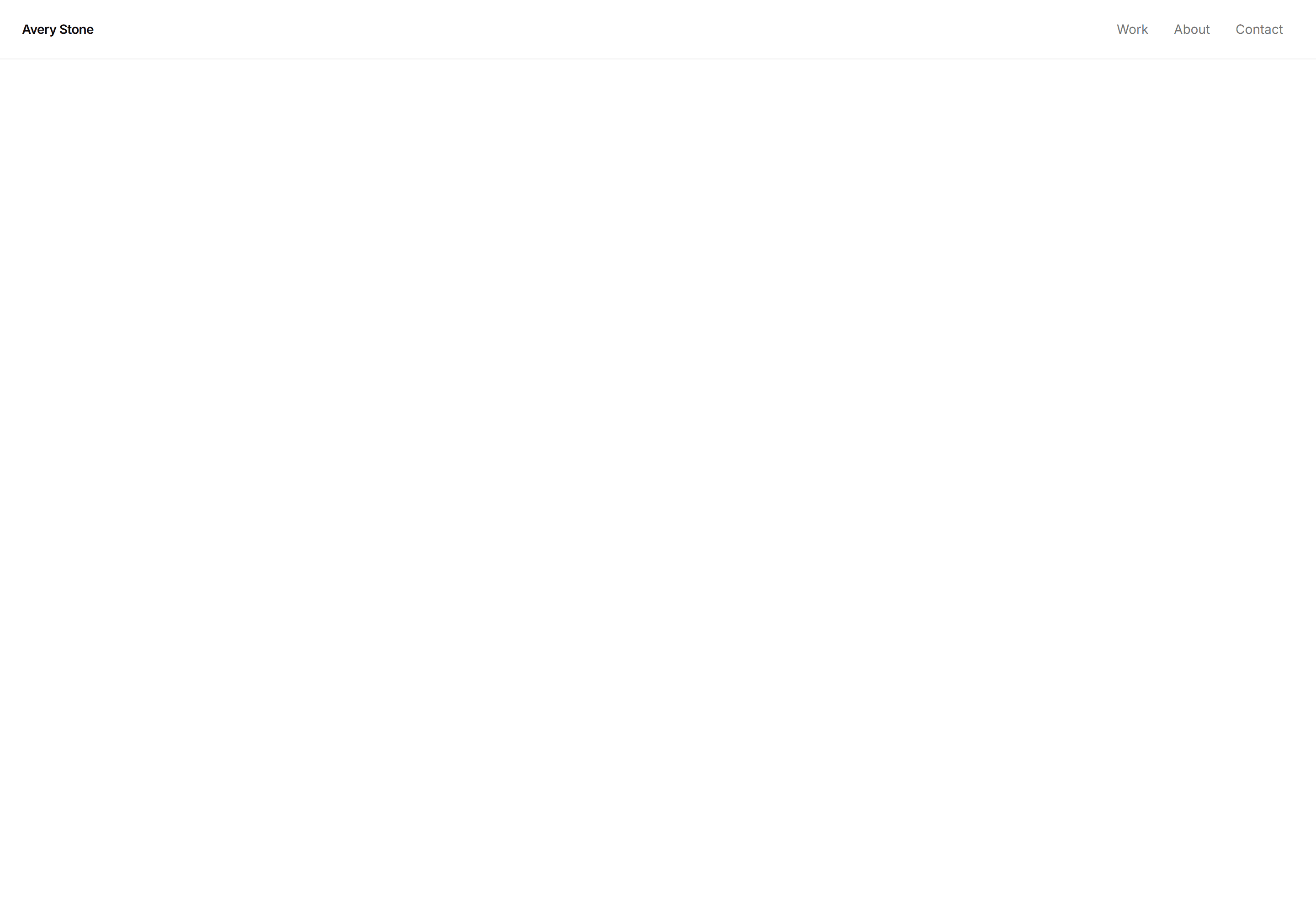 Portfolio Navbar: Minimal Name Navbar