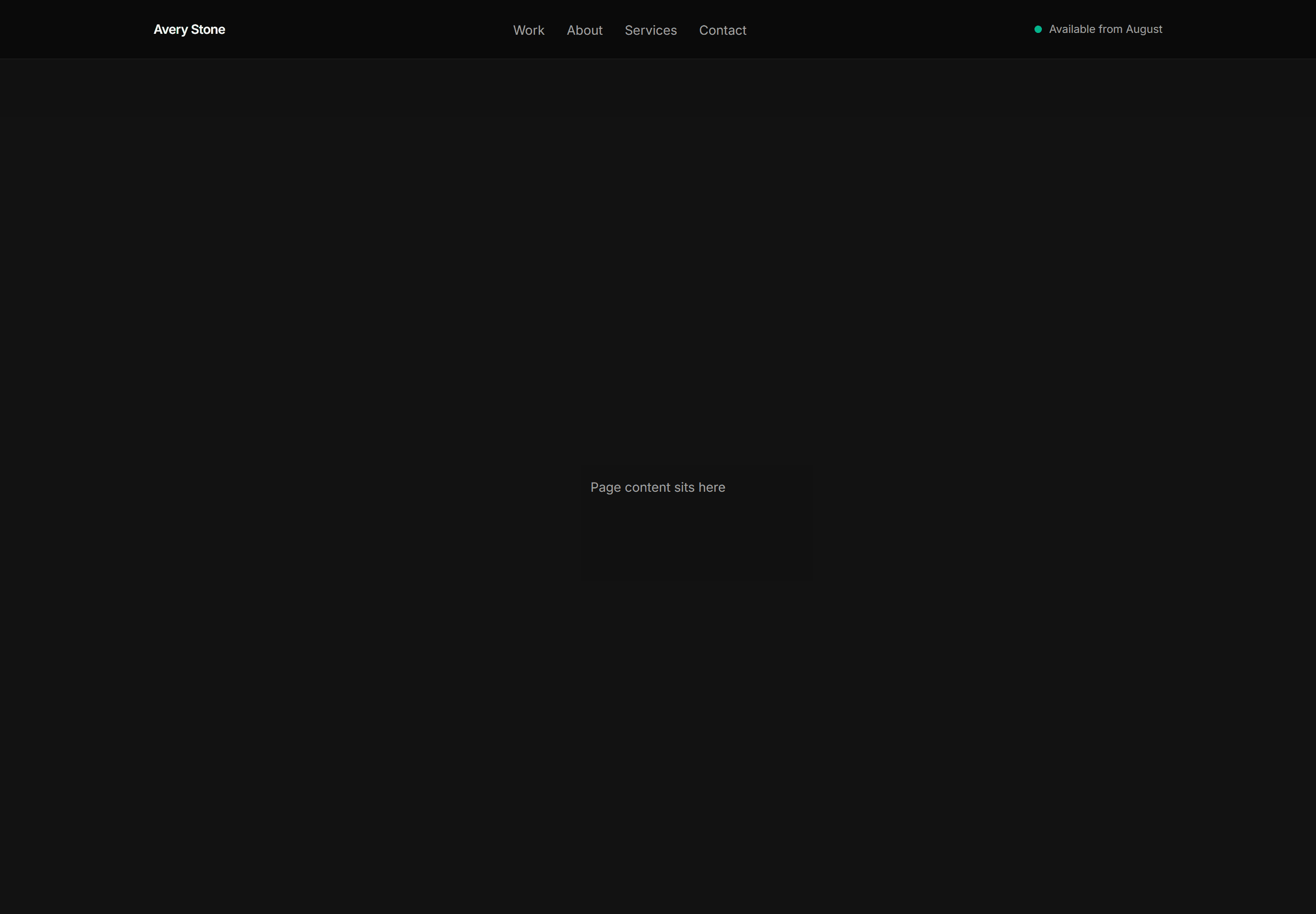 Portfolio Navbar: Nav With Availability Dot