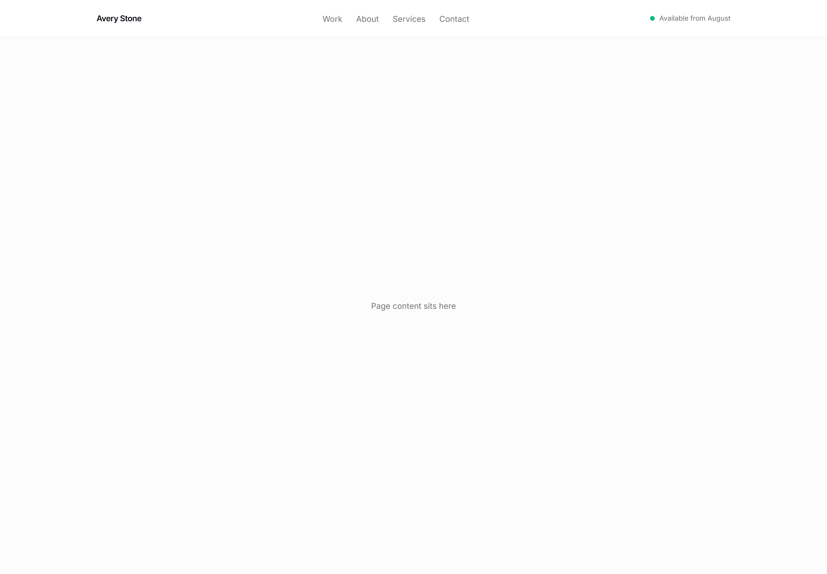 Portfolio Navbar: Nav With Availability Dot