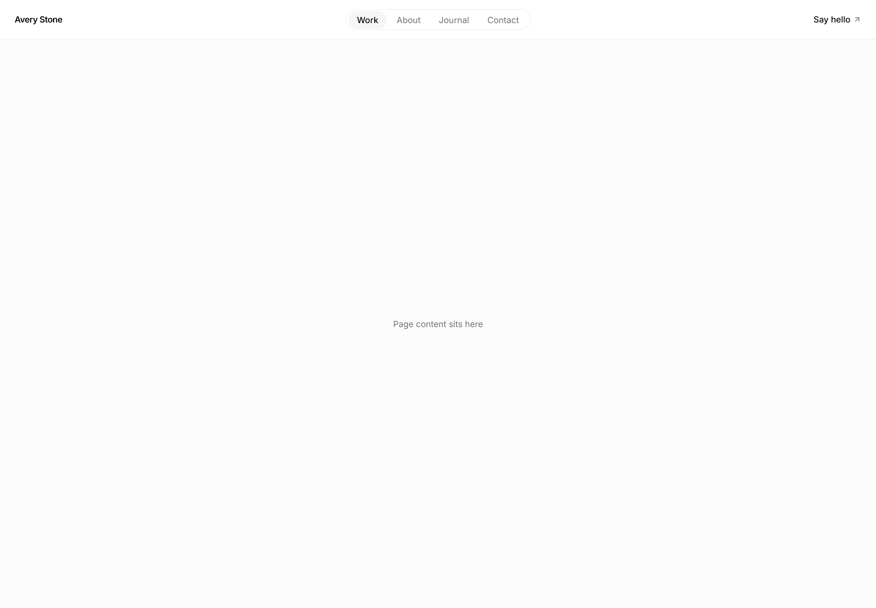 Portfolio Navbar: Pill Links Nav